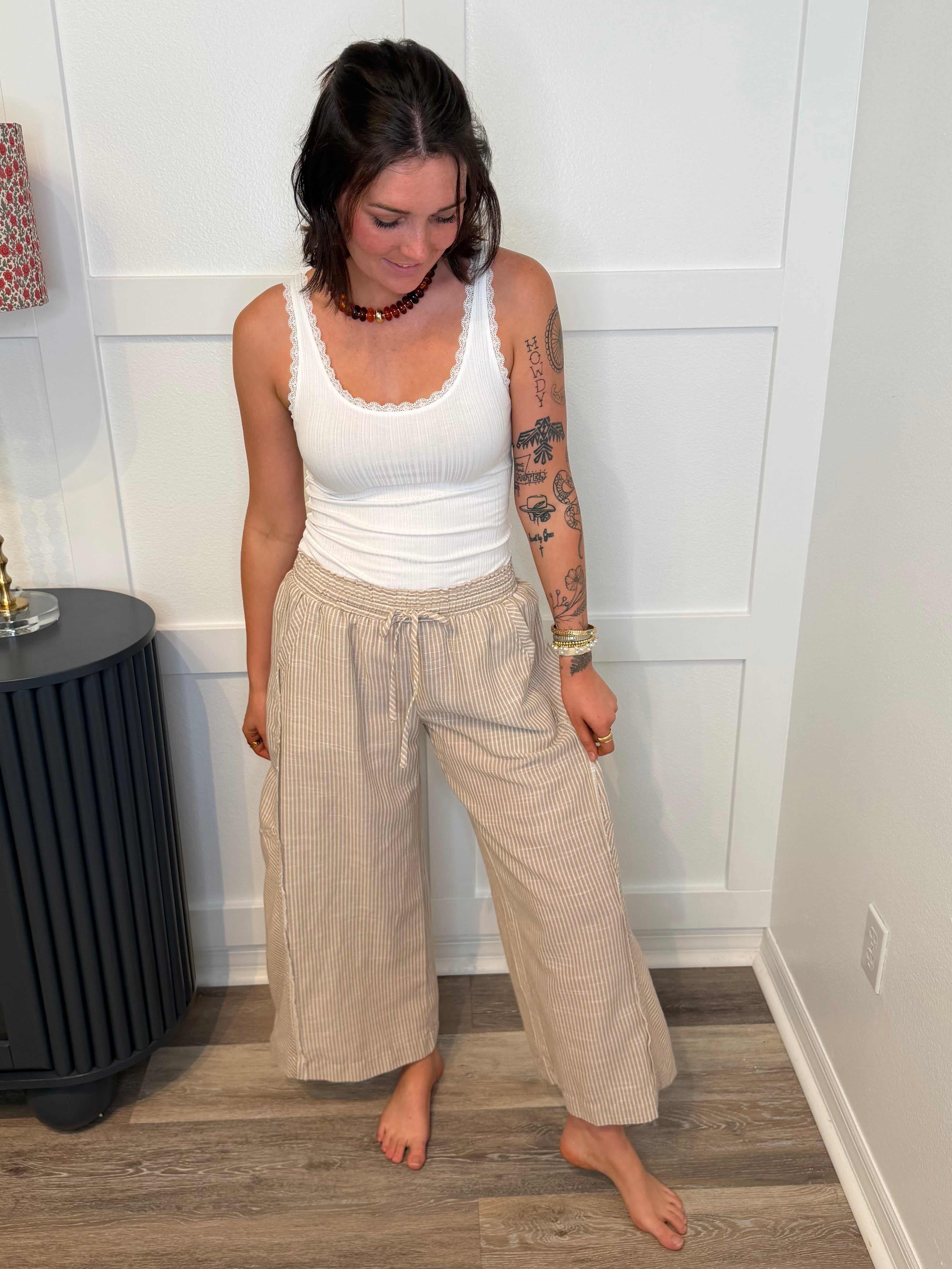 Striped Linen Pants