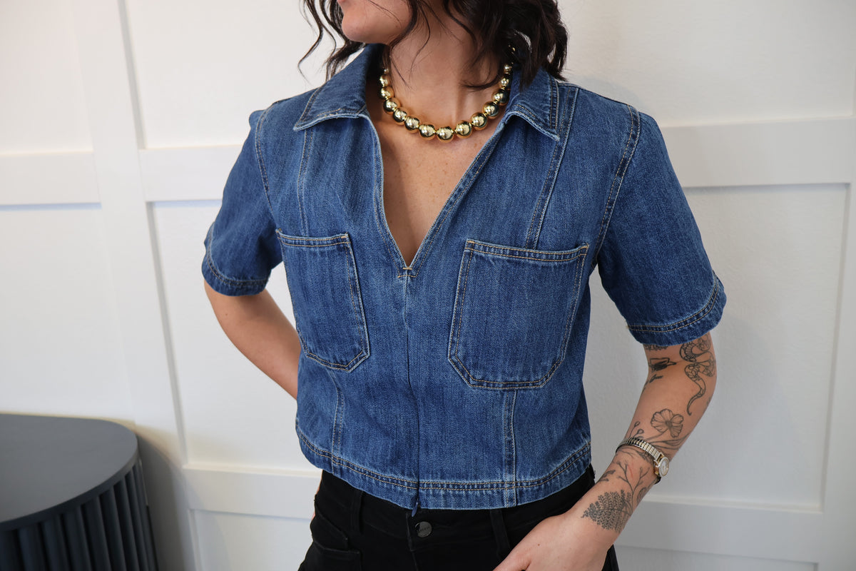 The Cutest Denim Top