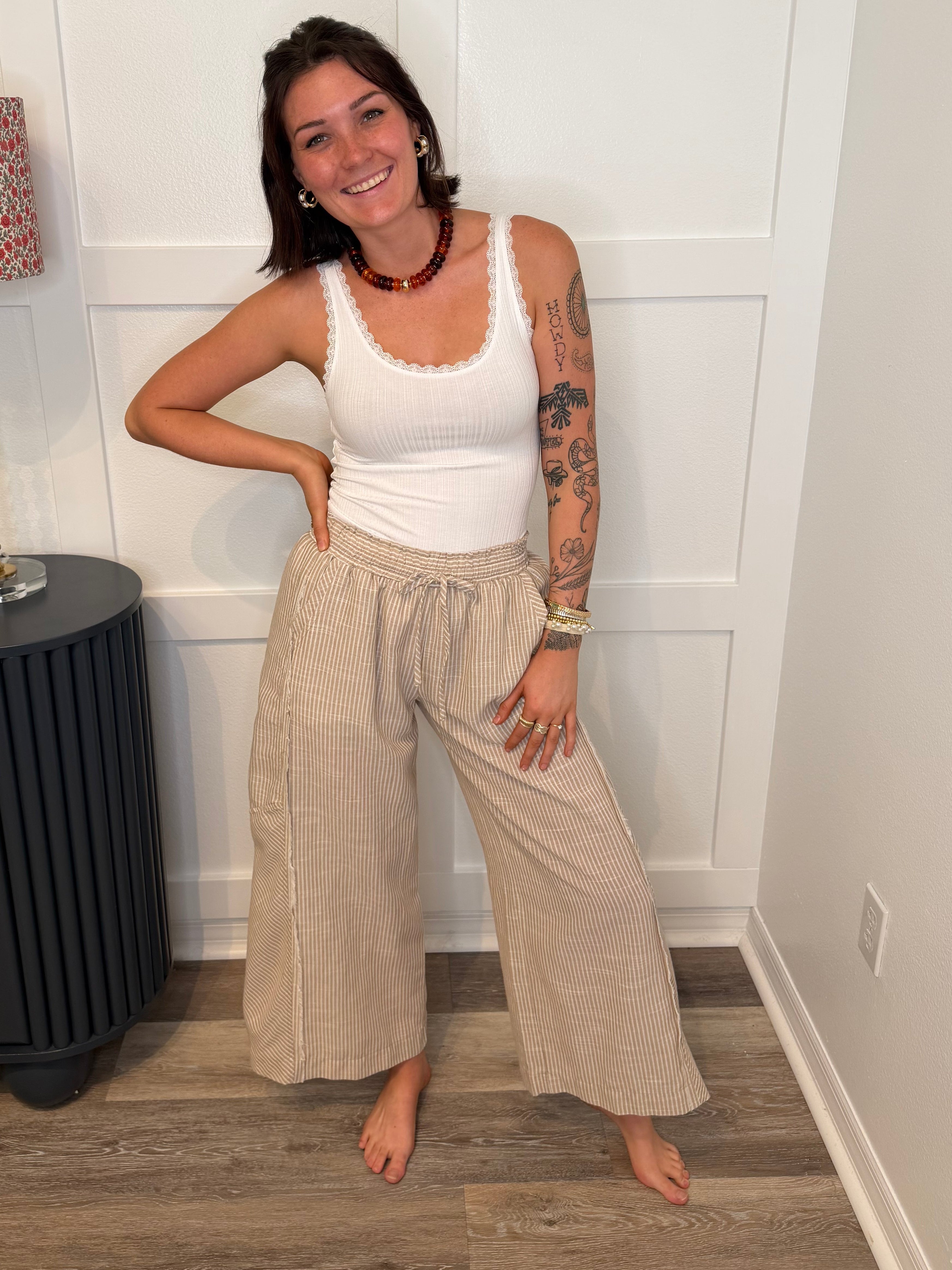 Striped Linen Pants