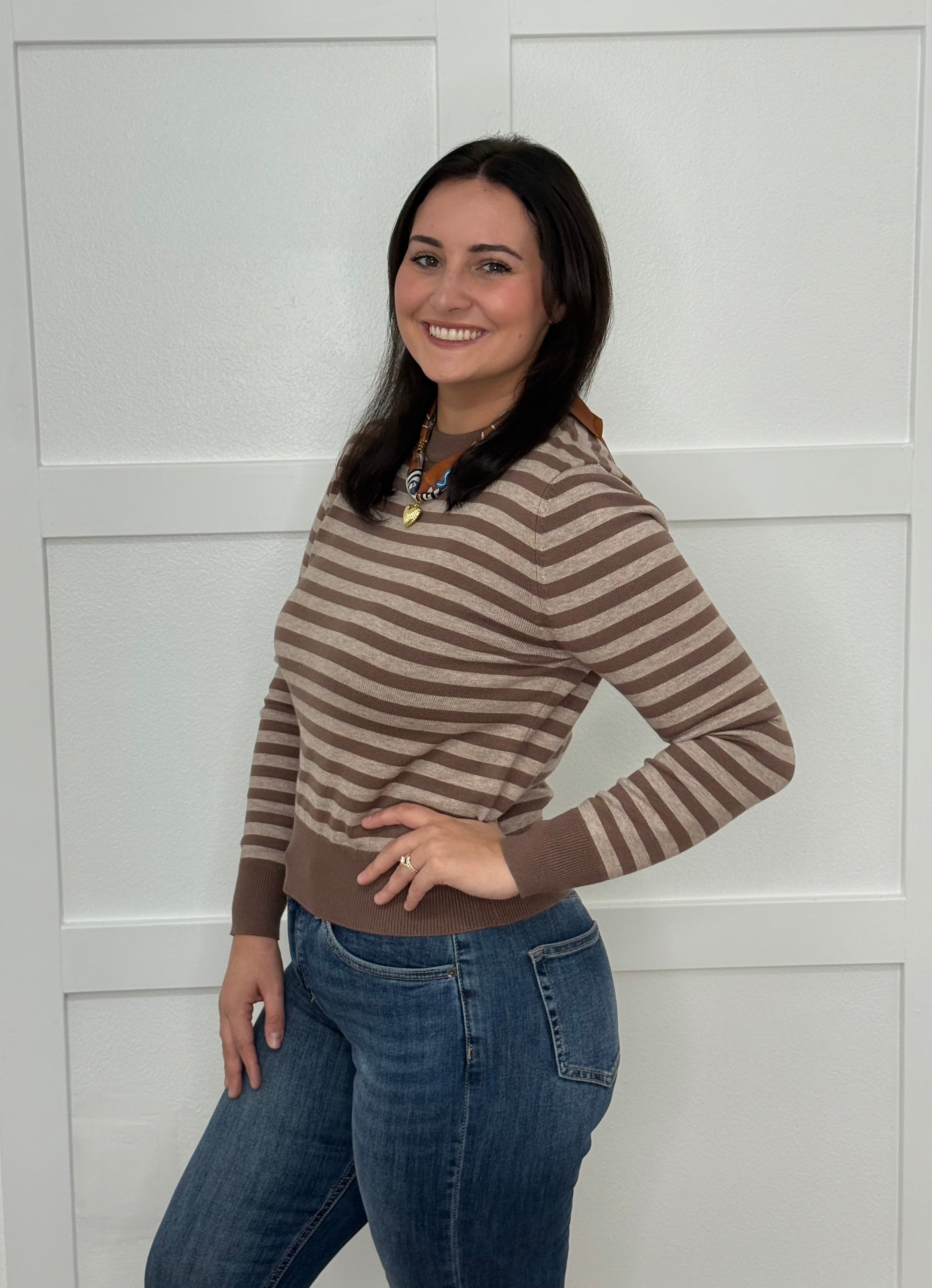 The Mocha Stripe Sweater
