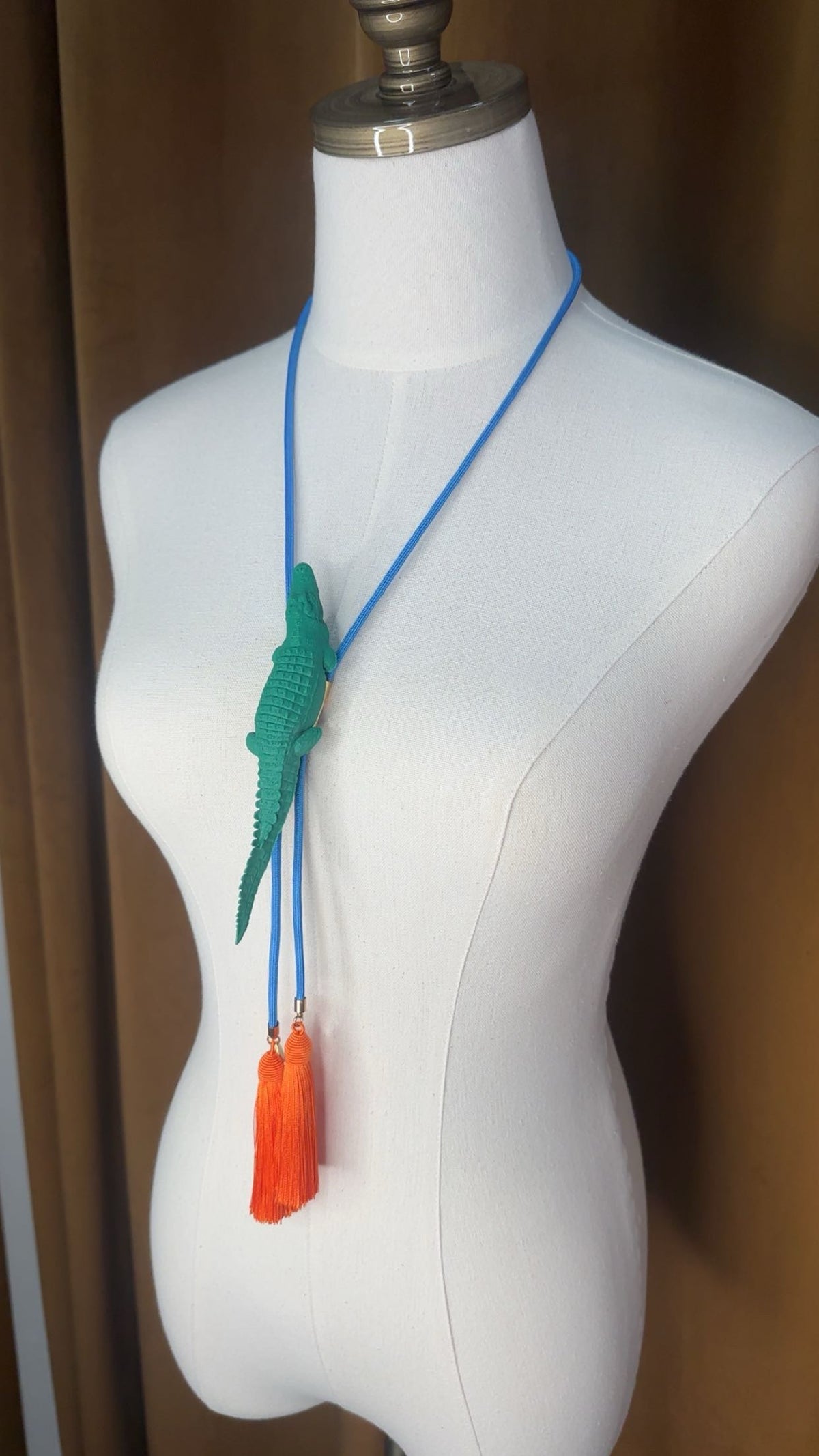 Alligator Bolo Green with Ocean Blue & Orange