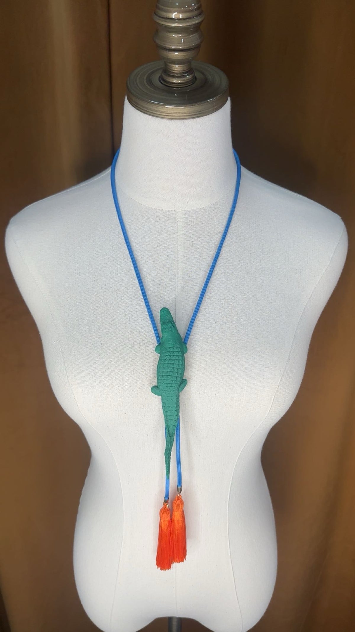 Alligator Bolo Green with Ocean Blue & Orange
