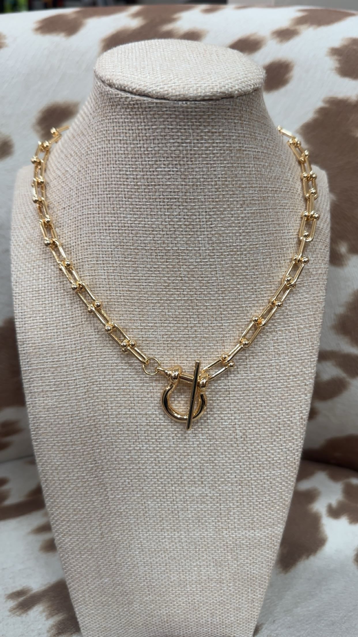 The Rodeo Gold Horse Bit Necklace