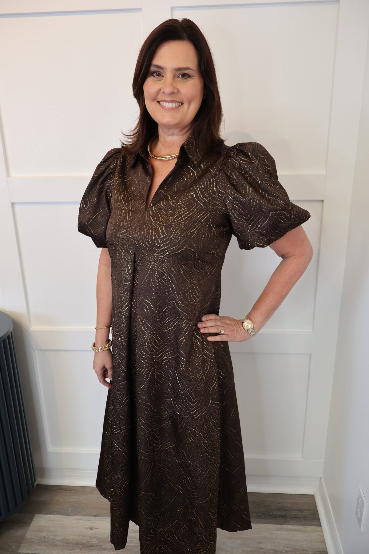 Golden Hour Chocolate Dress
