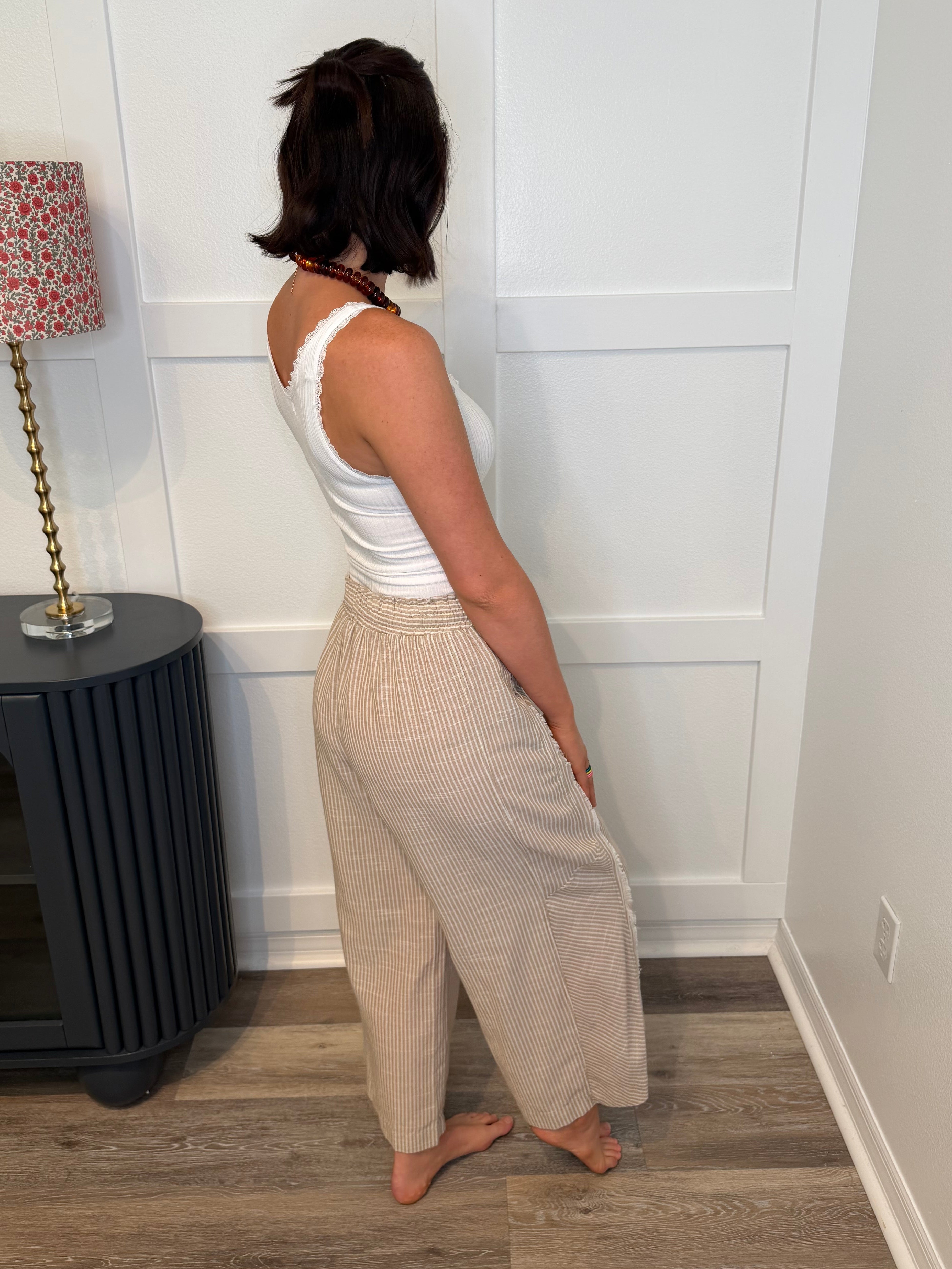 Striped Linen Pants