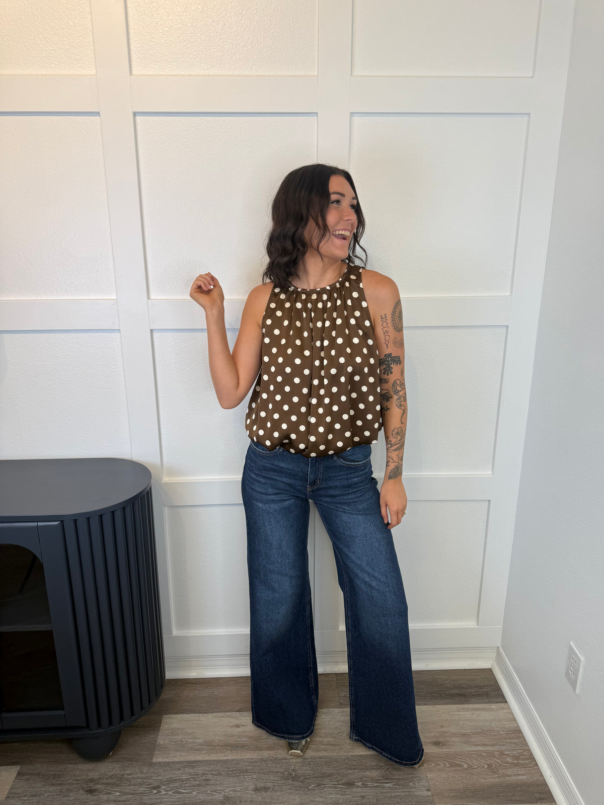 Cocoa Dot Blouse
