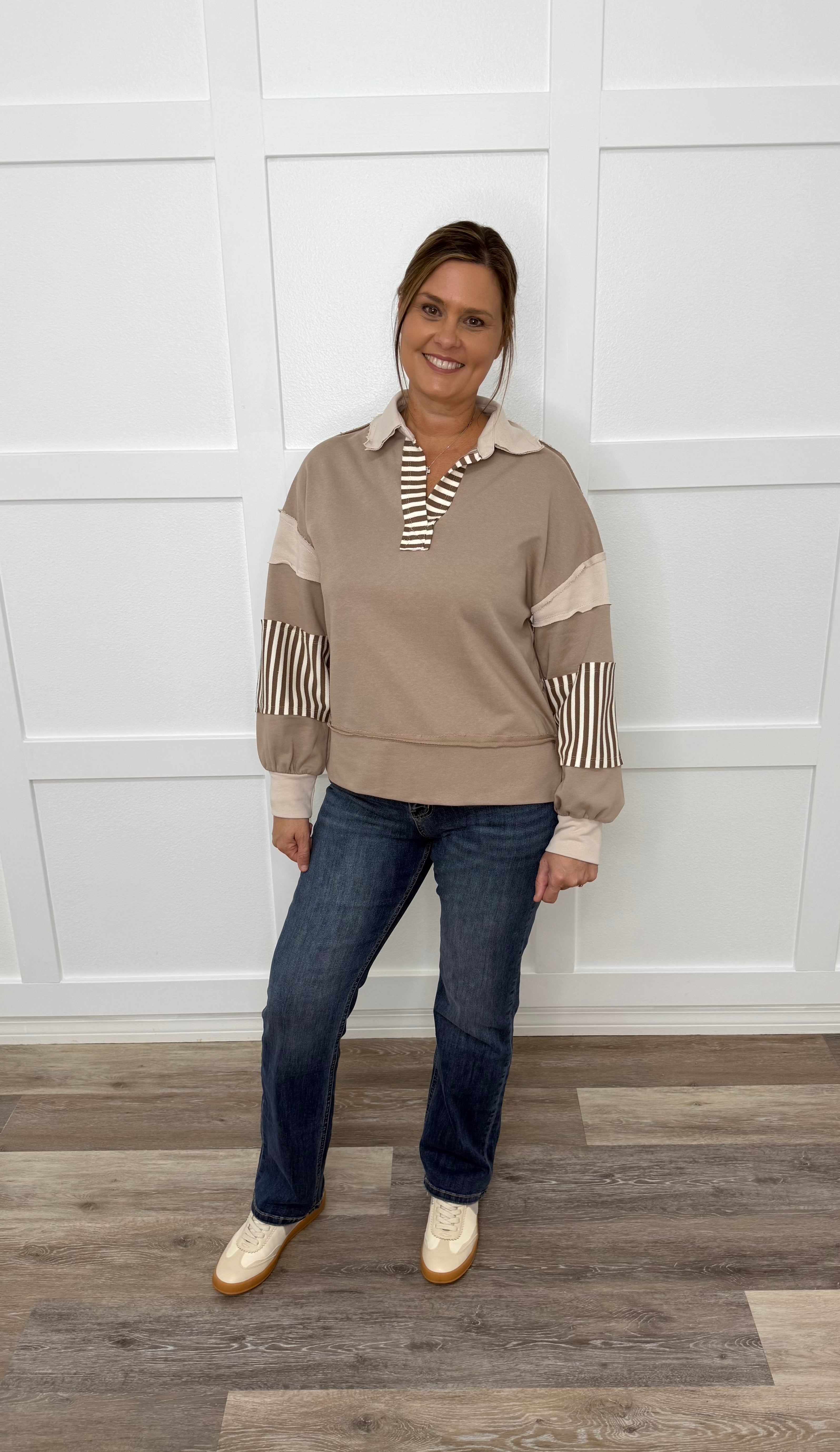 The Easy Days Top Taupe