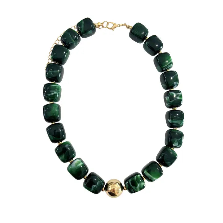 Massie Chunky Necklace Emerald