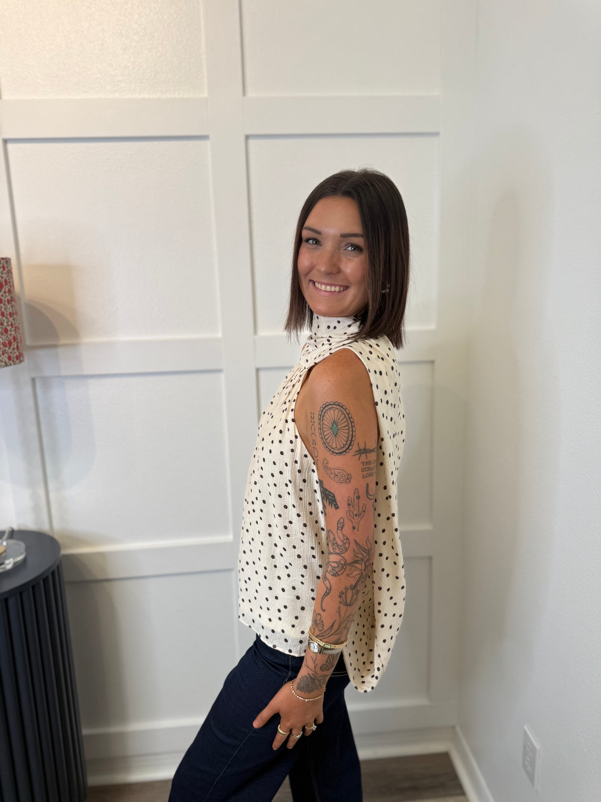 The Polka Dot Drape Top