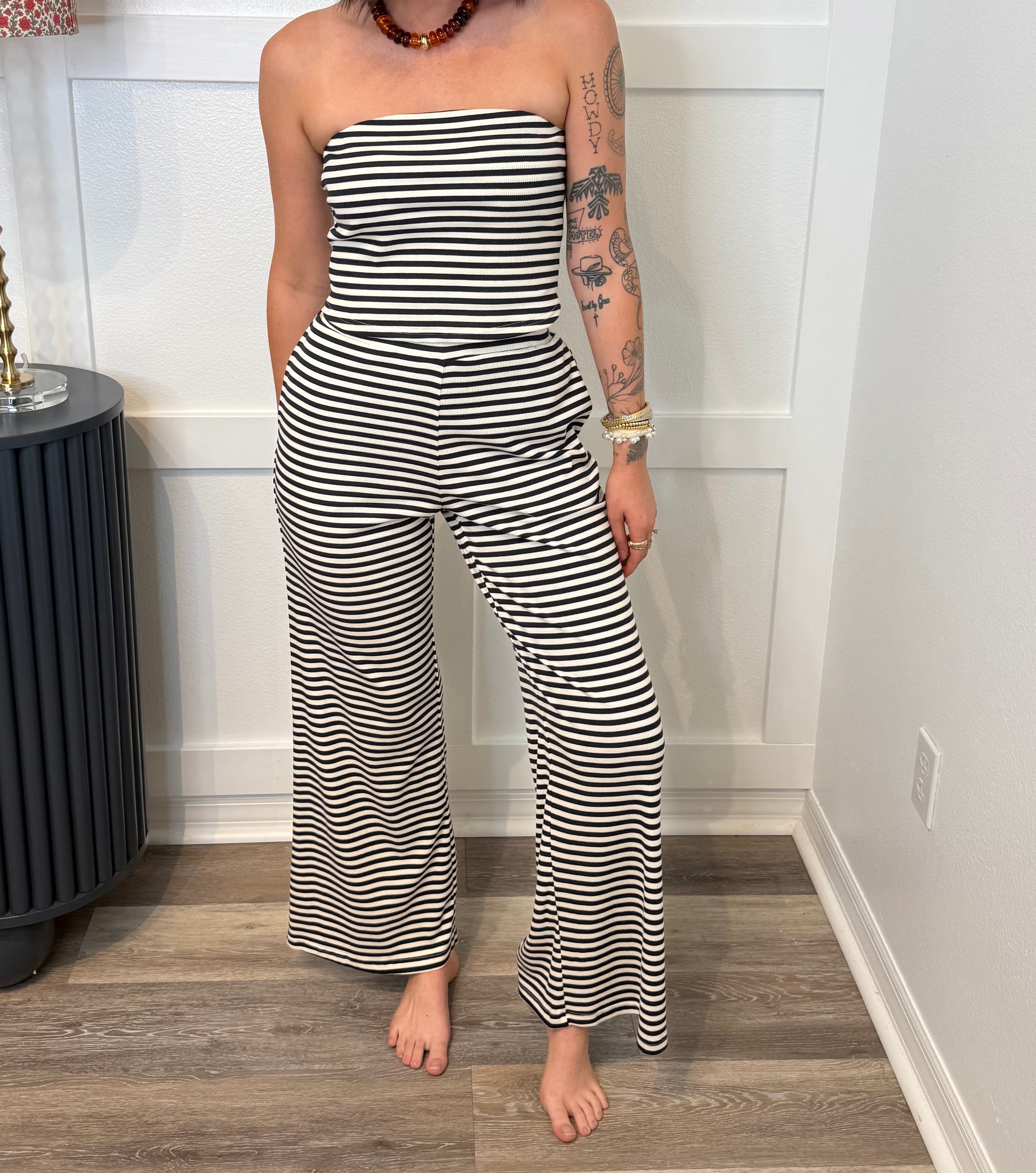 Striped Tube Top Set