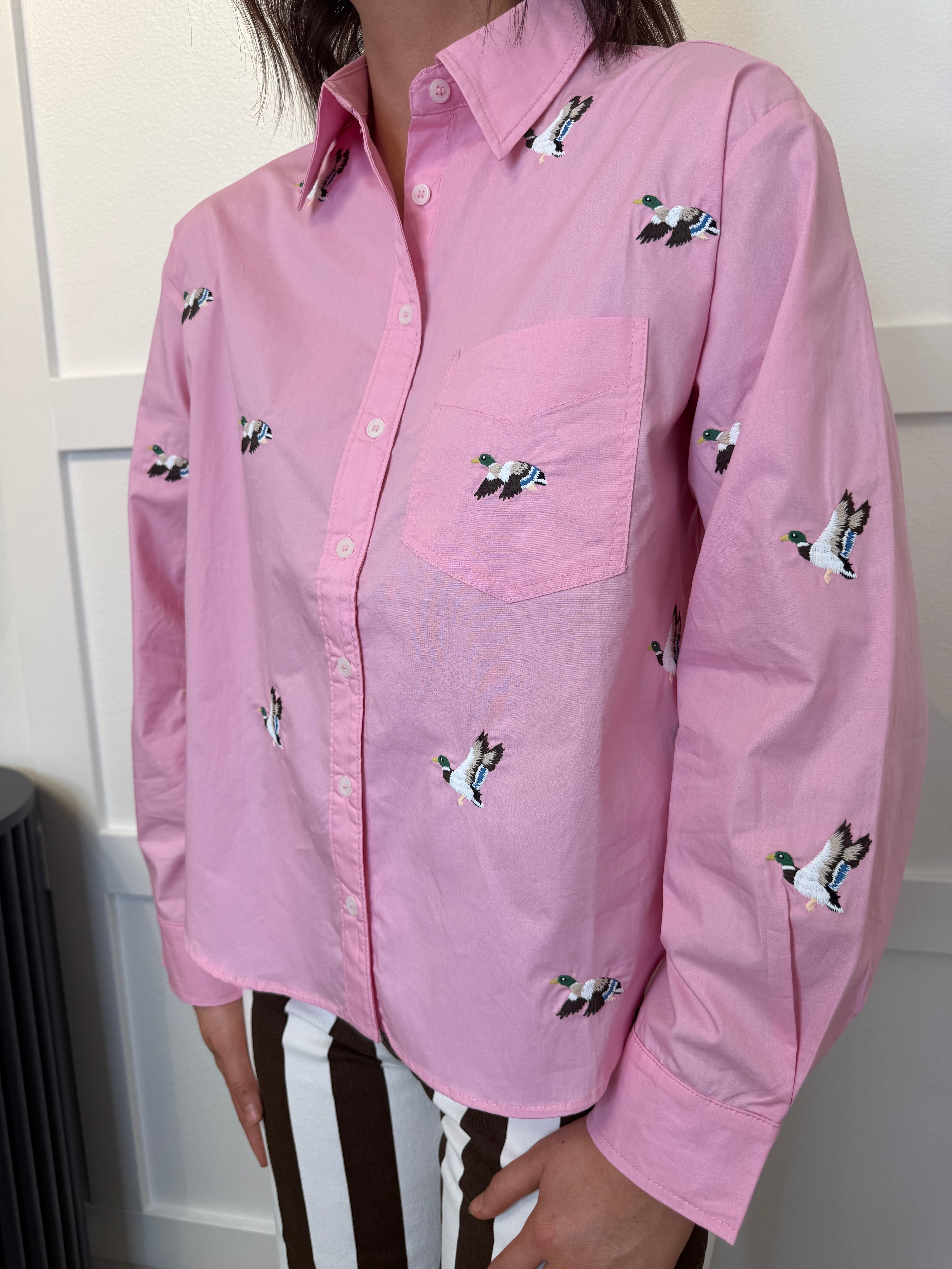 Embroidered Duck Blouse
