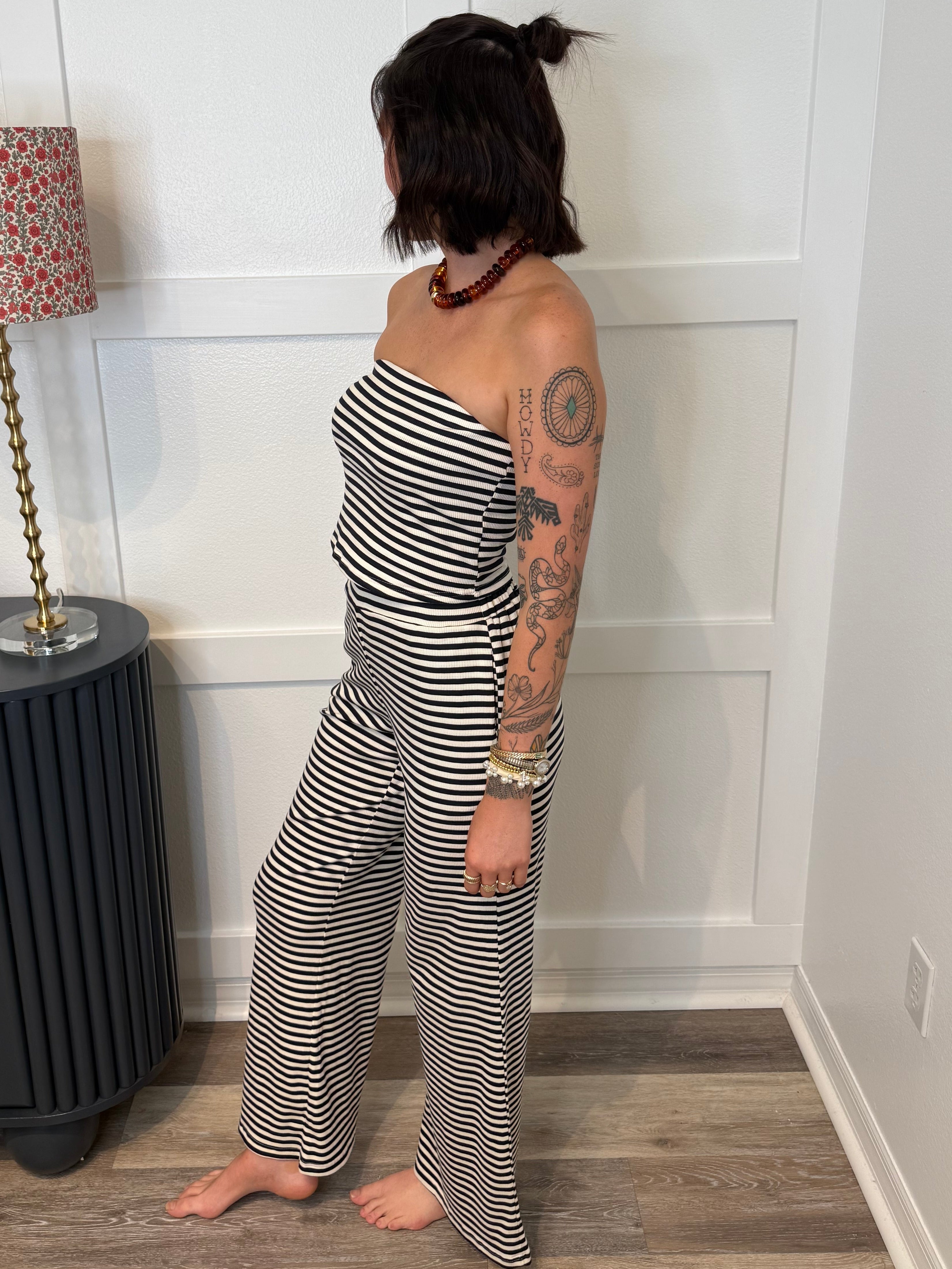 Striped Tube Top Set