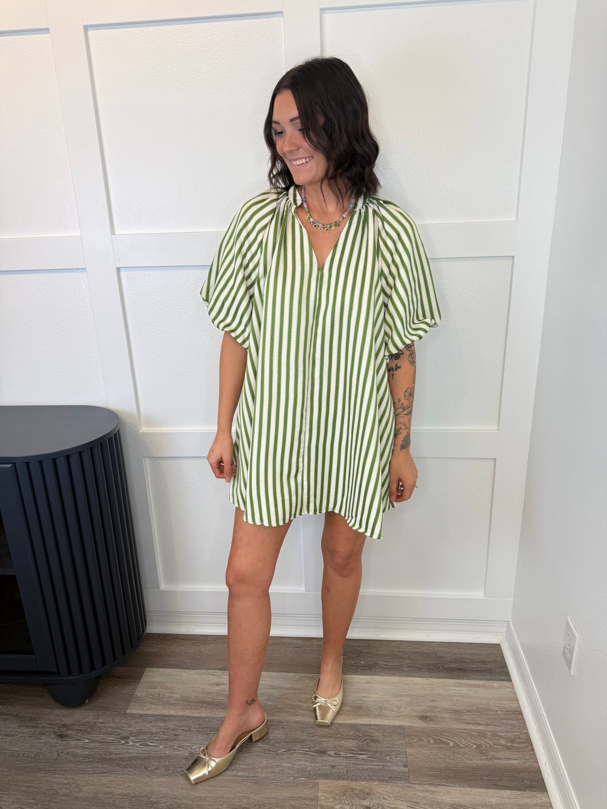 Striped Midi Dress