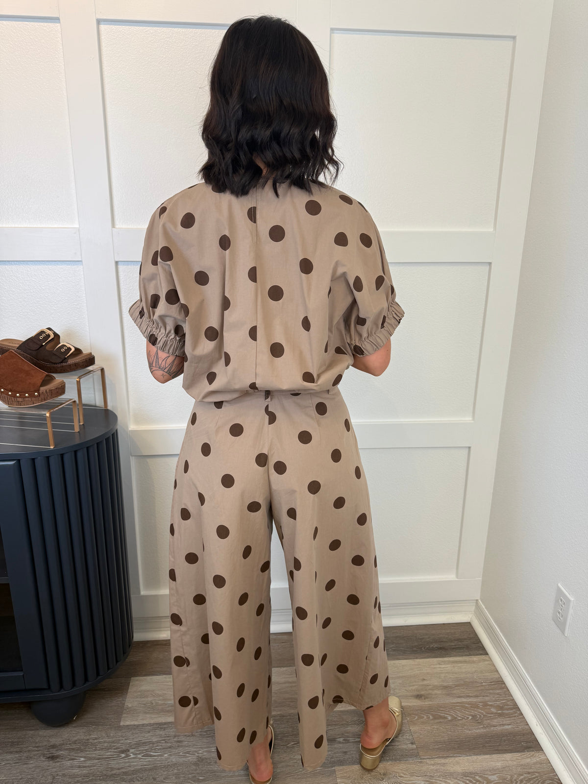 Mocha Polka Dot Pants
