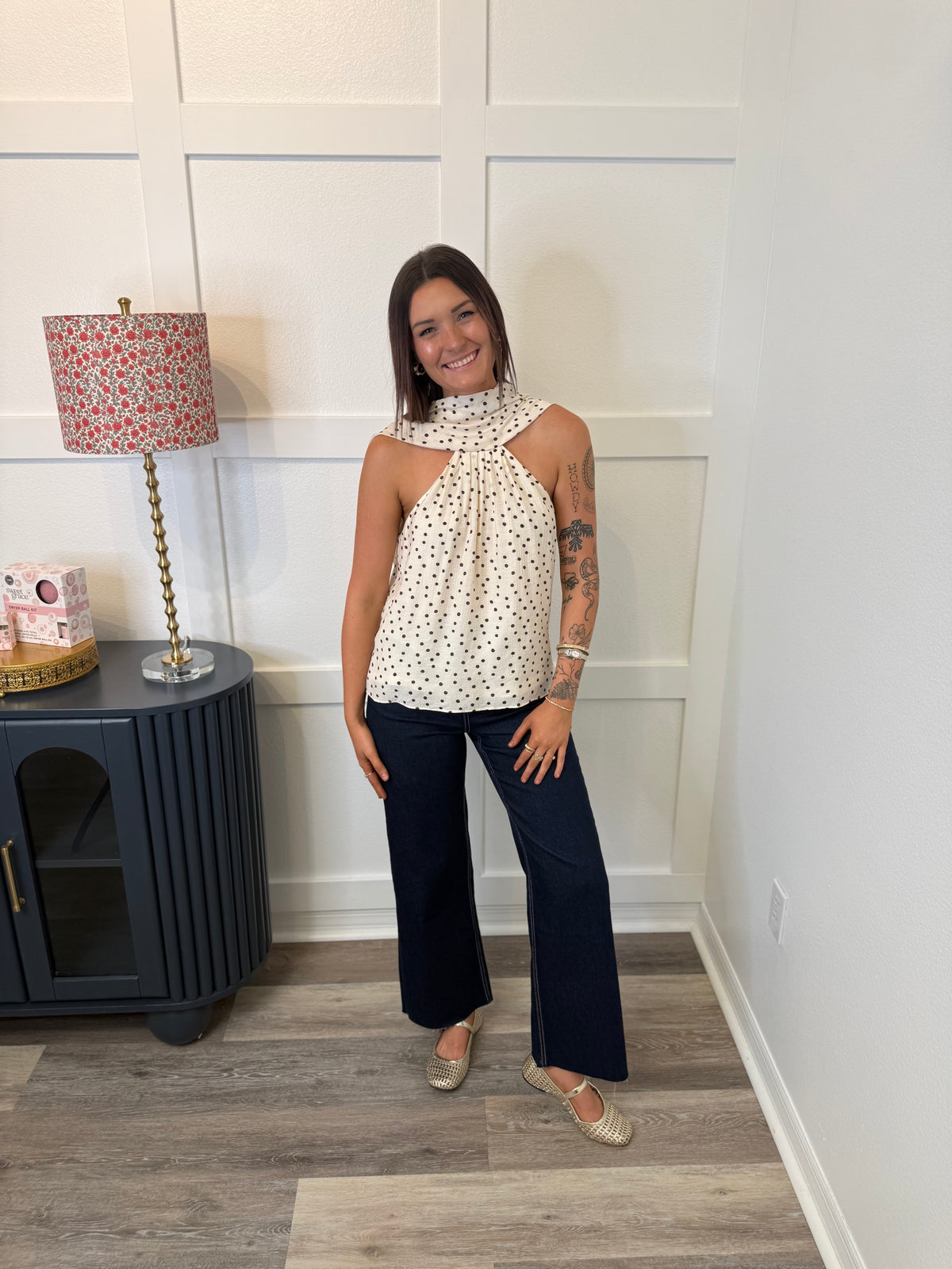 The Polka Dot Drape Top