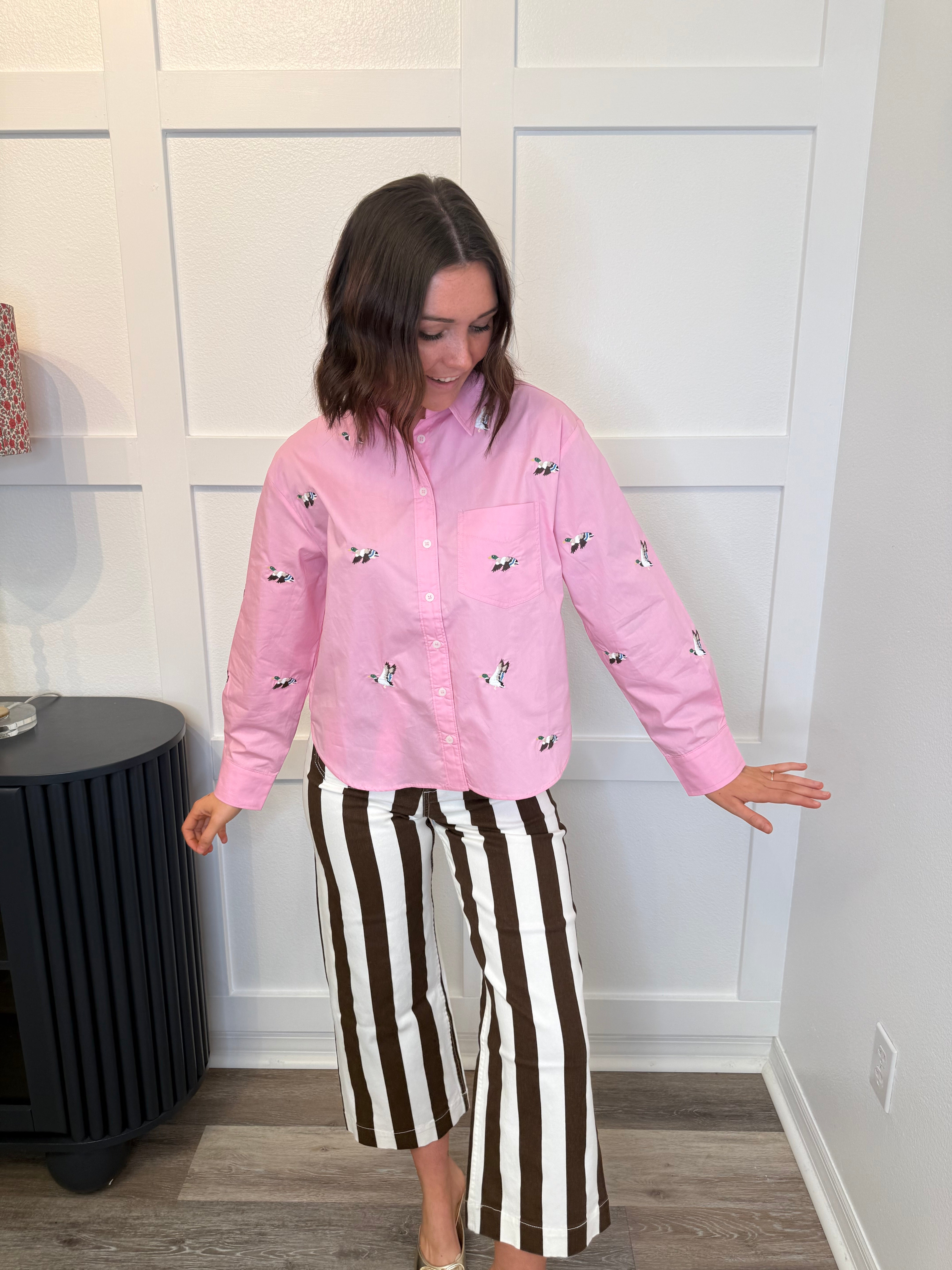 Mica Chocolate Striped Pants