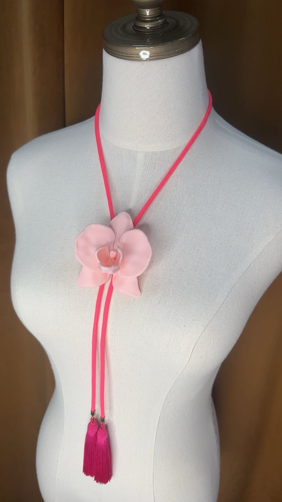 Orchid Bolo Blush Pink with Neon Pink & Fuchsia