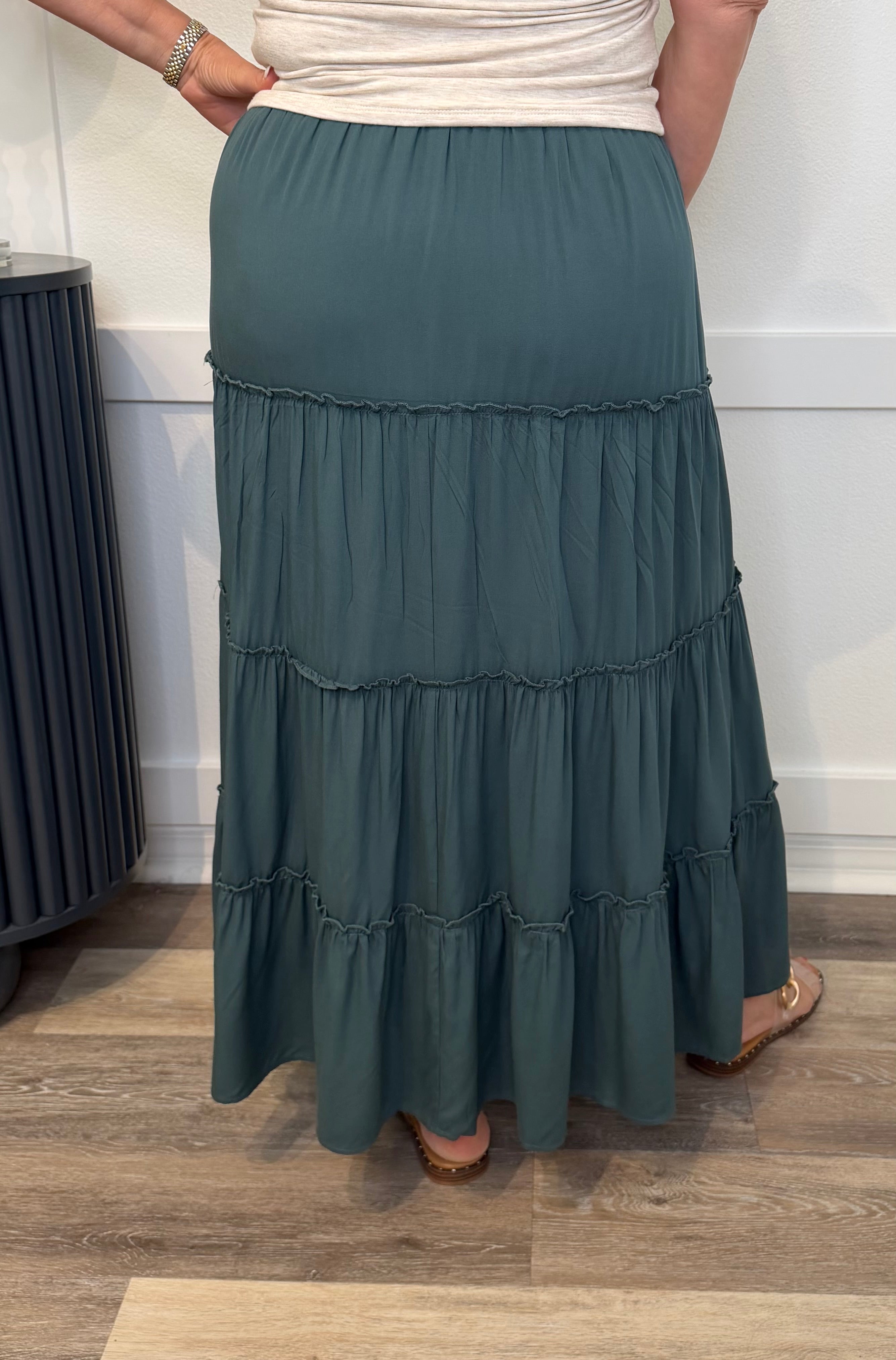 Teal Maxi Skirt
