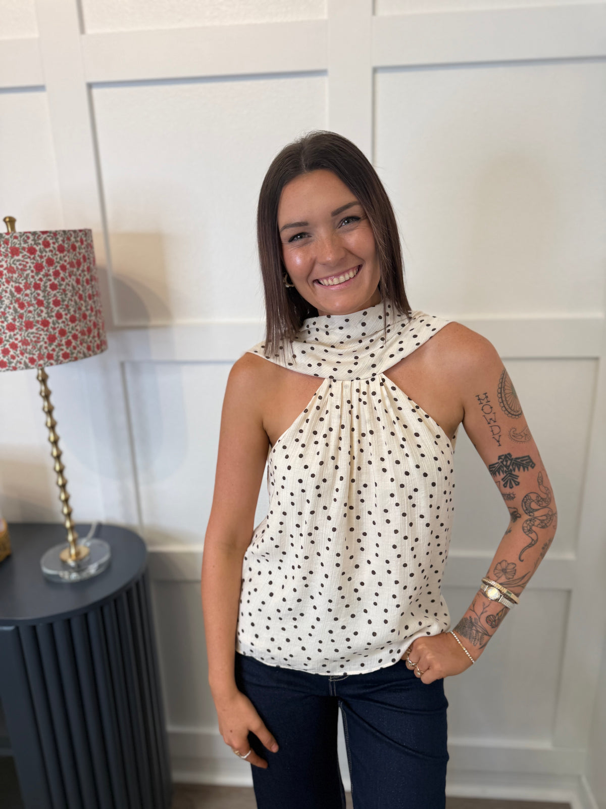 The Polka Dot Drape Top