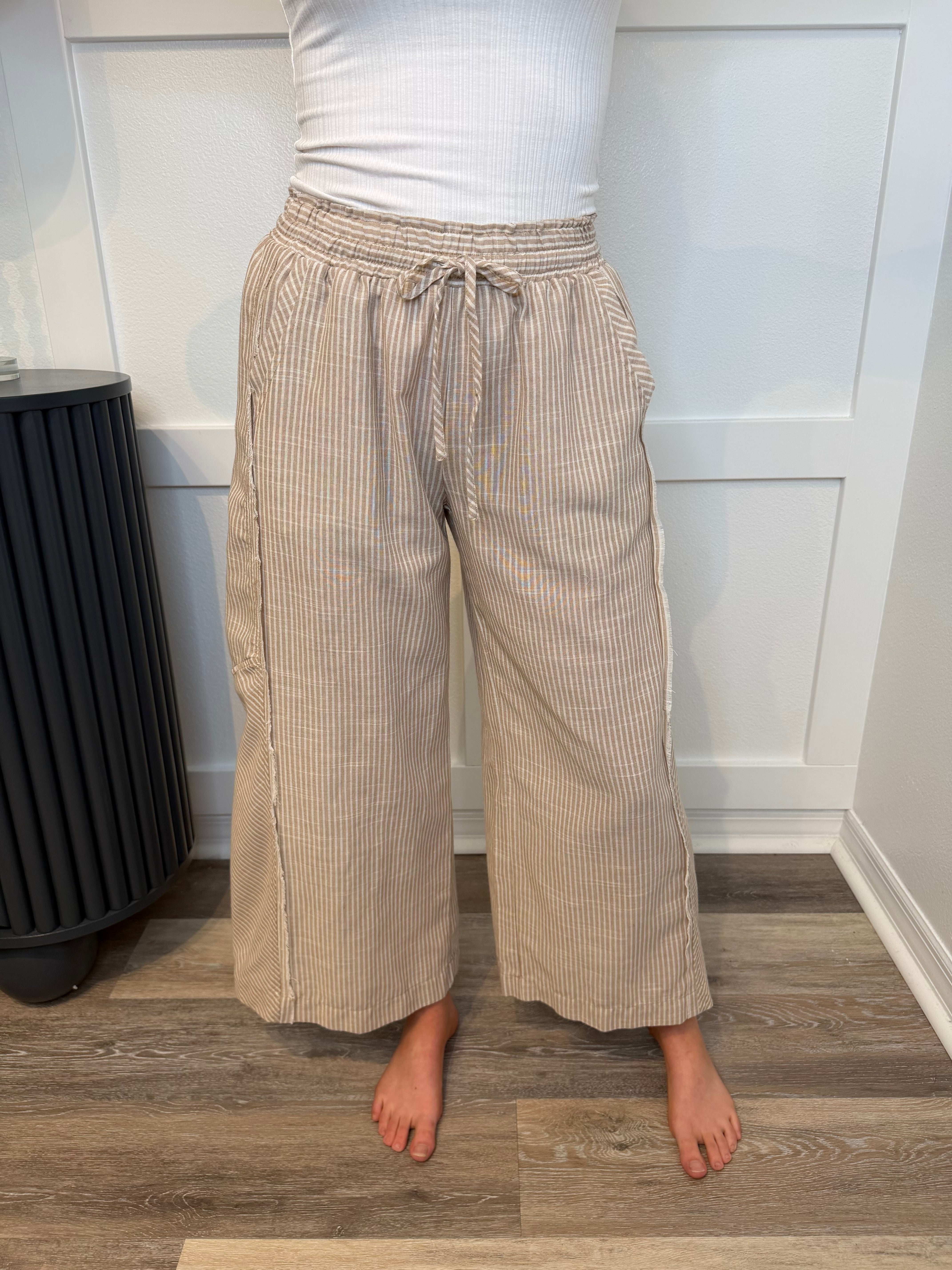 Striped Linen Pants