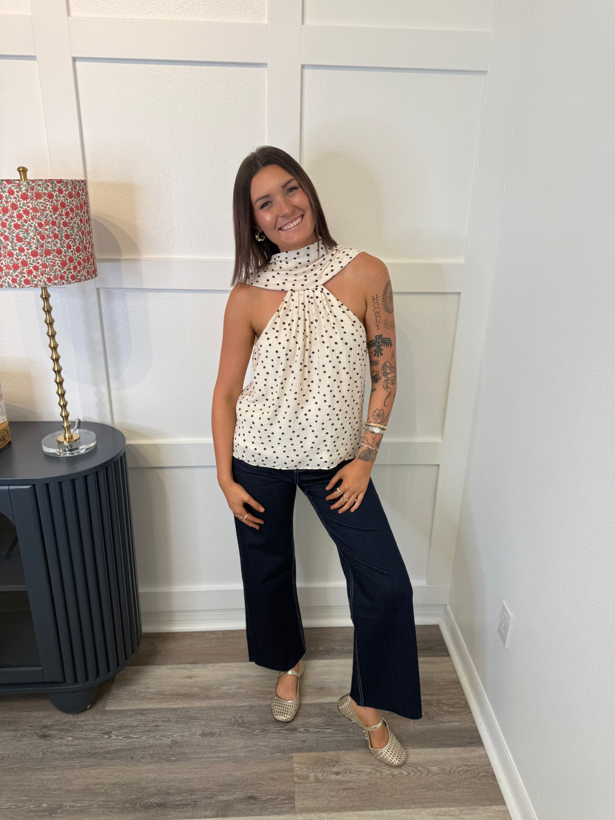The Polka Dot Drape Top