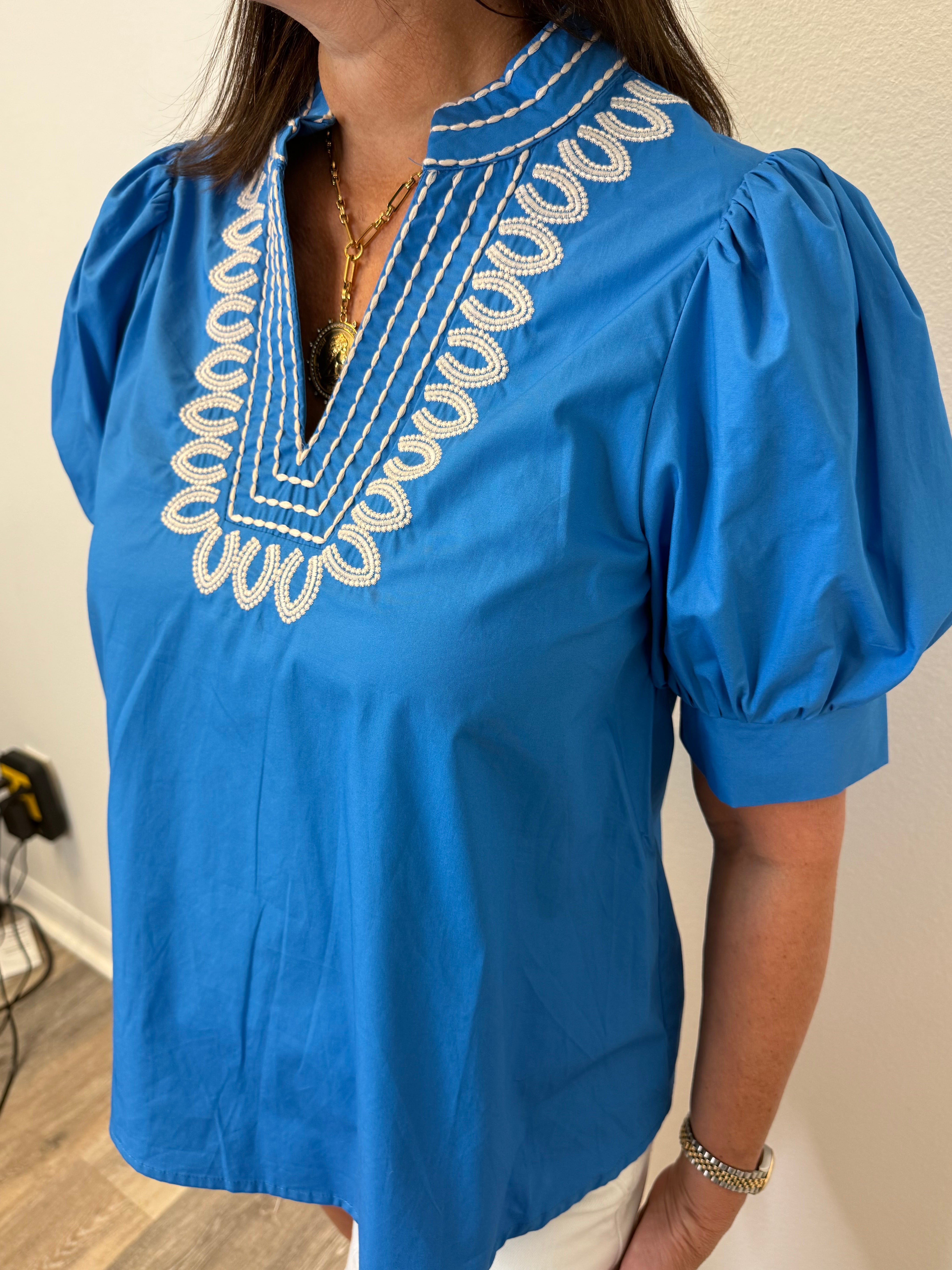 Cerulean Blue Blouse