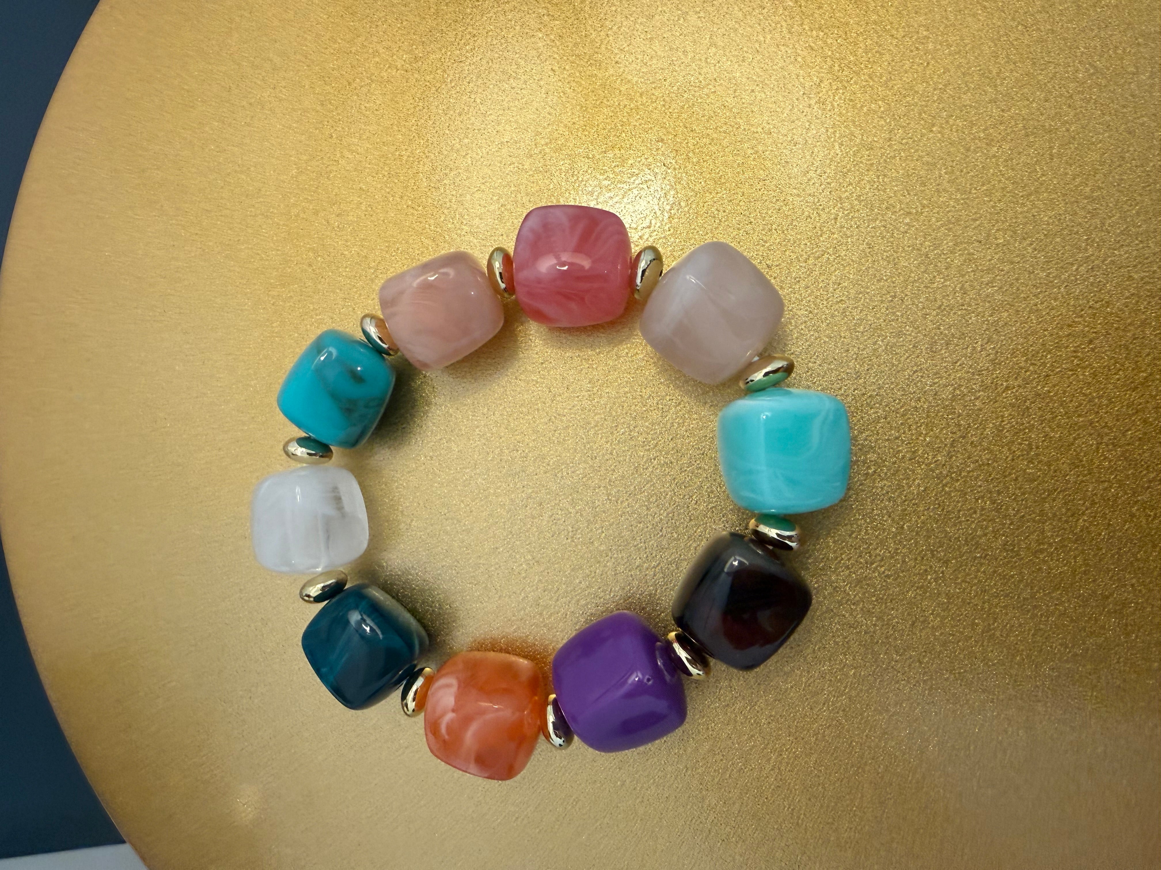 Chunky Bead Bracelet- Multi Color