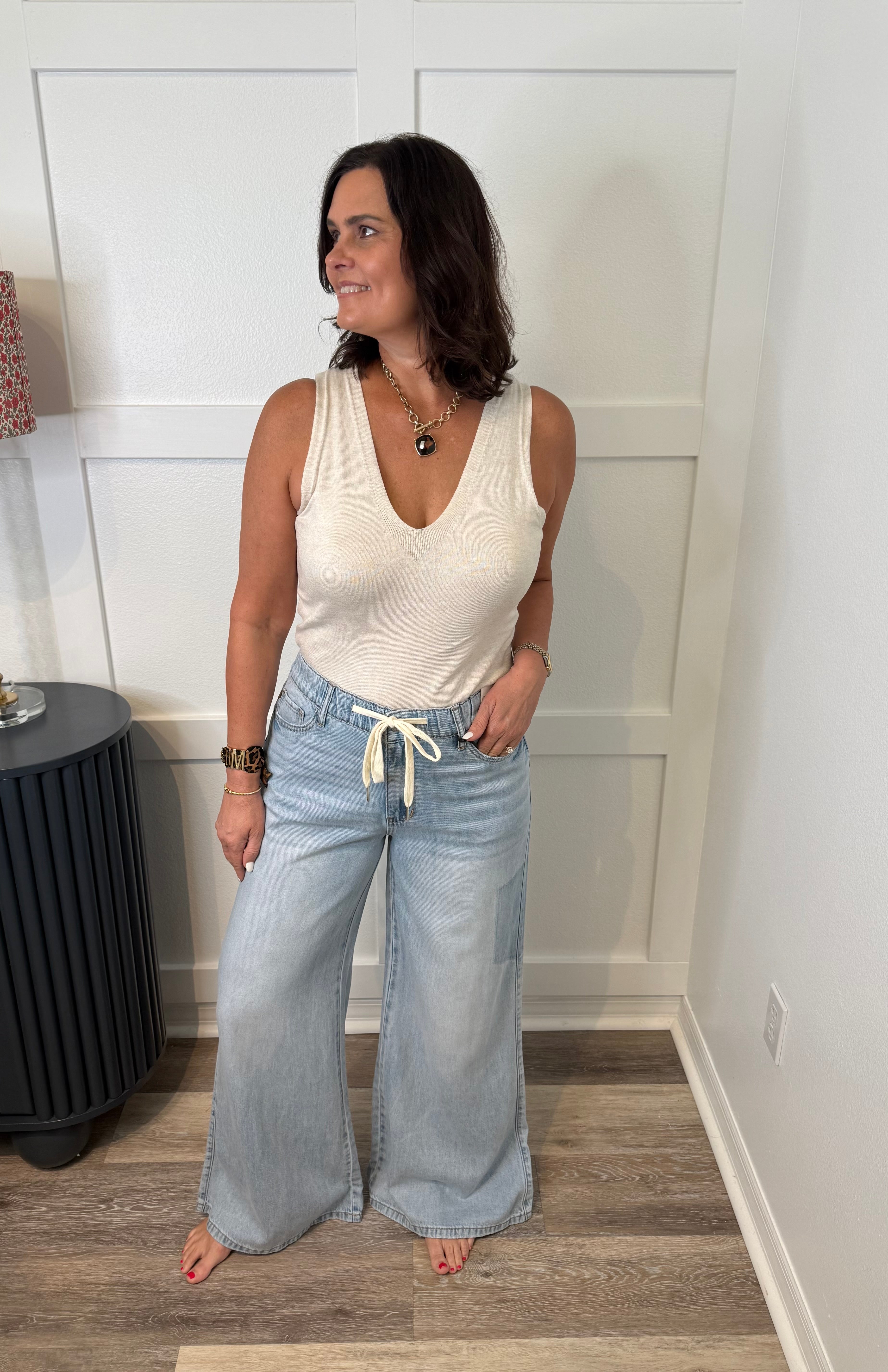 JUDY BLUE High-Waisted Palazzo Pants