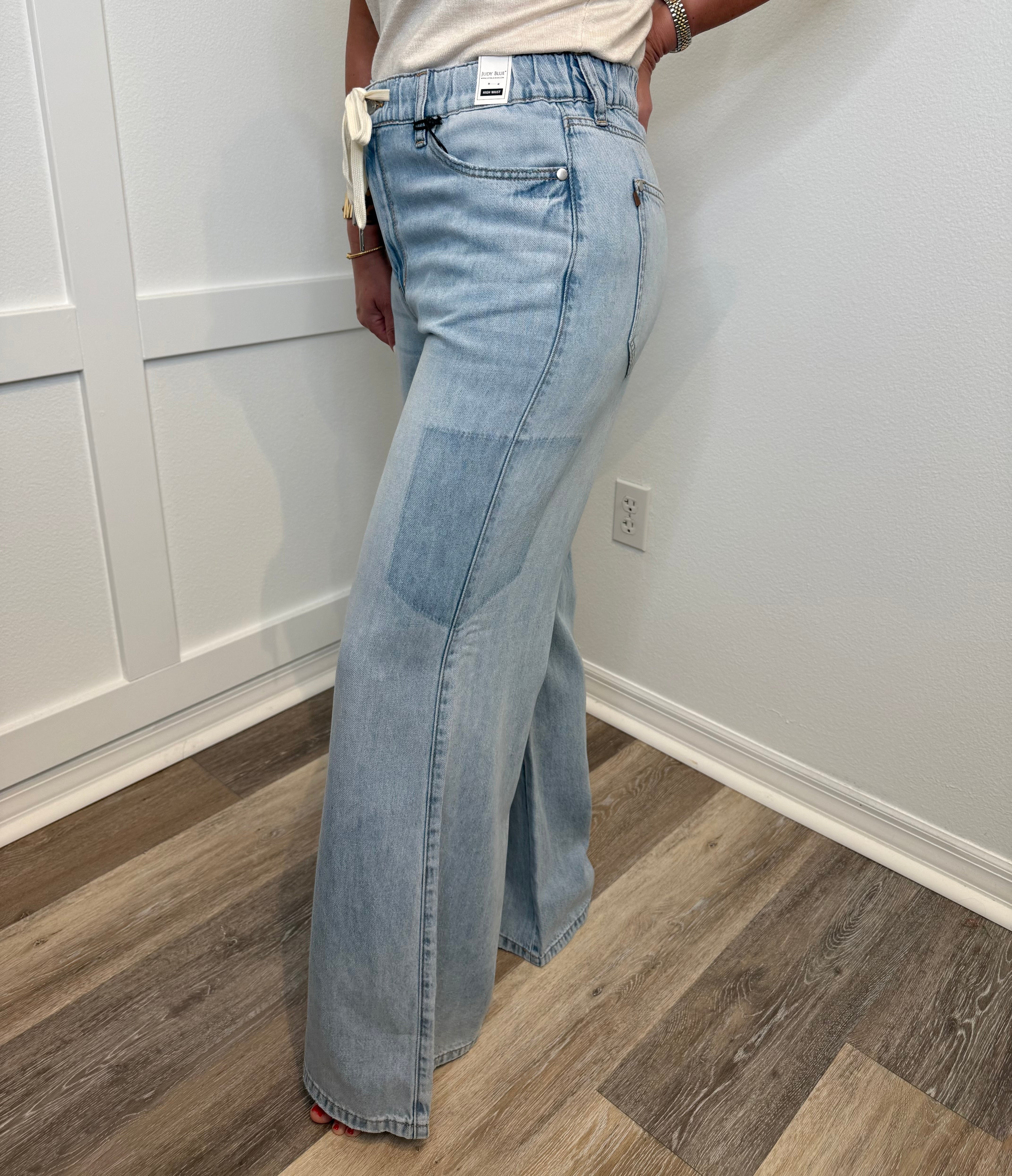 JUDY BLUE High-Waisted Palazzo Pants