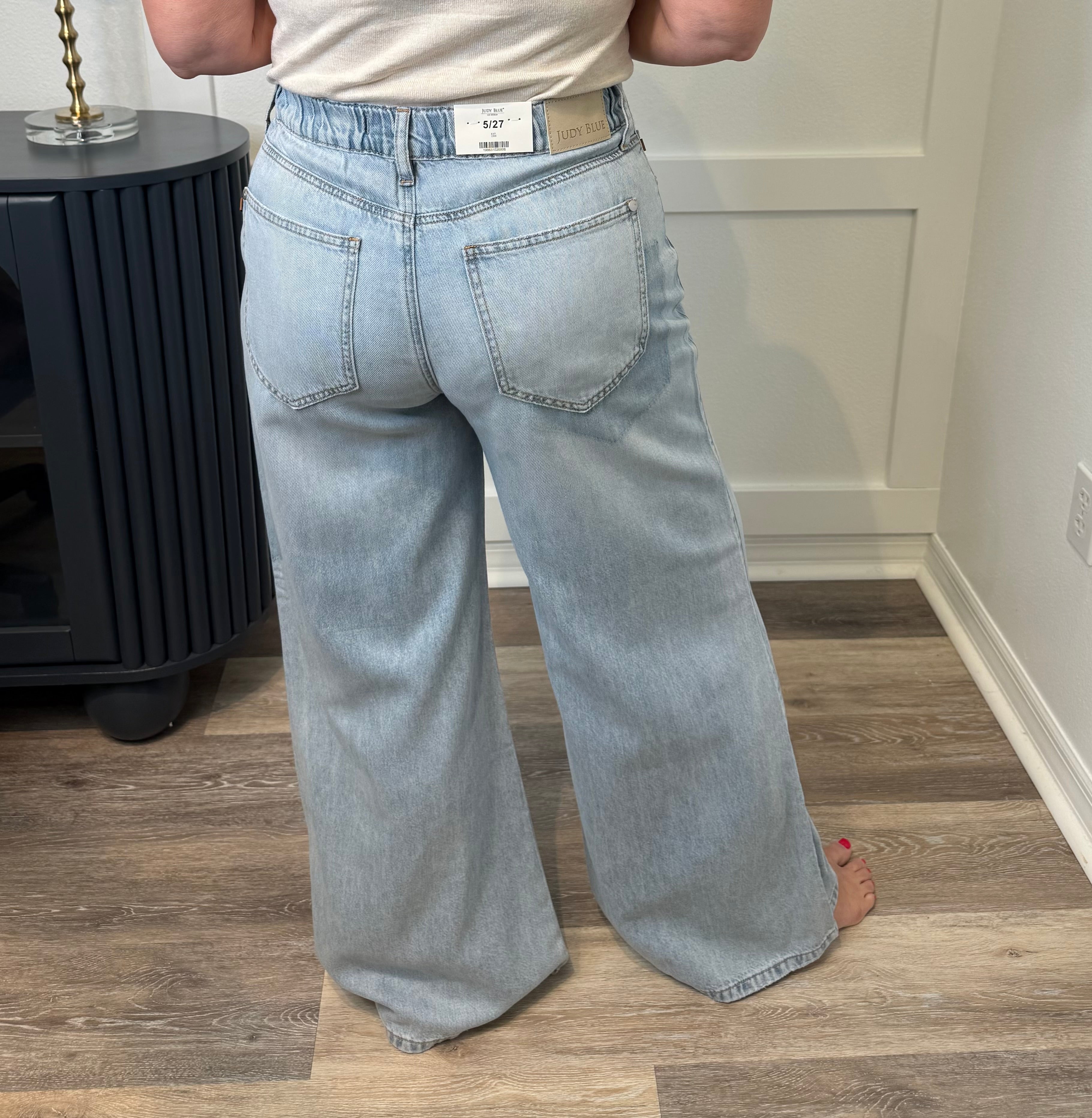 JUDY BLUE High-Waisted Palazzo Pants