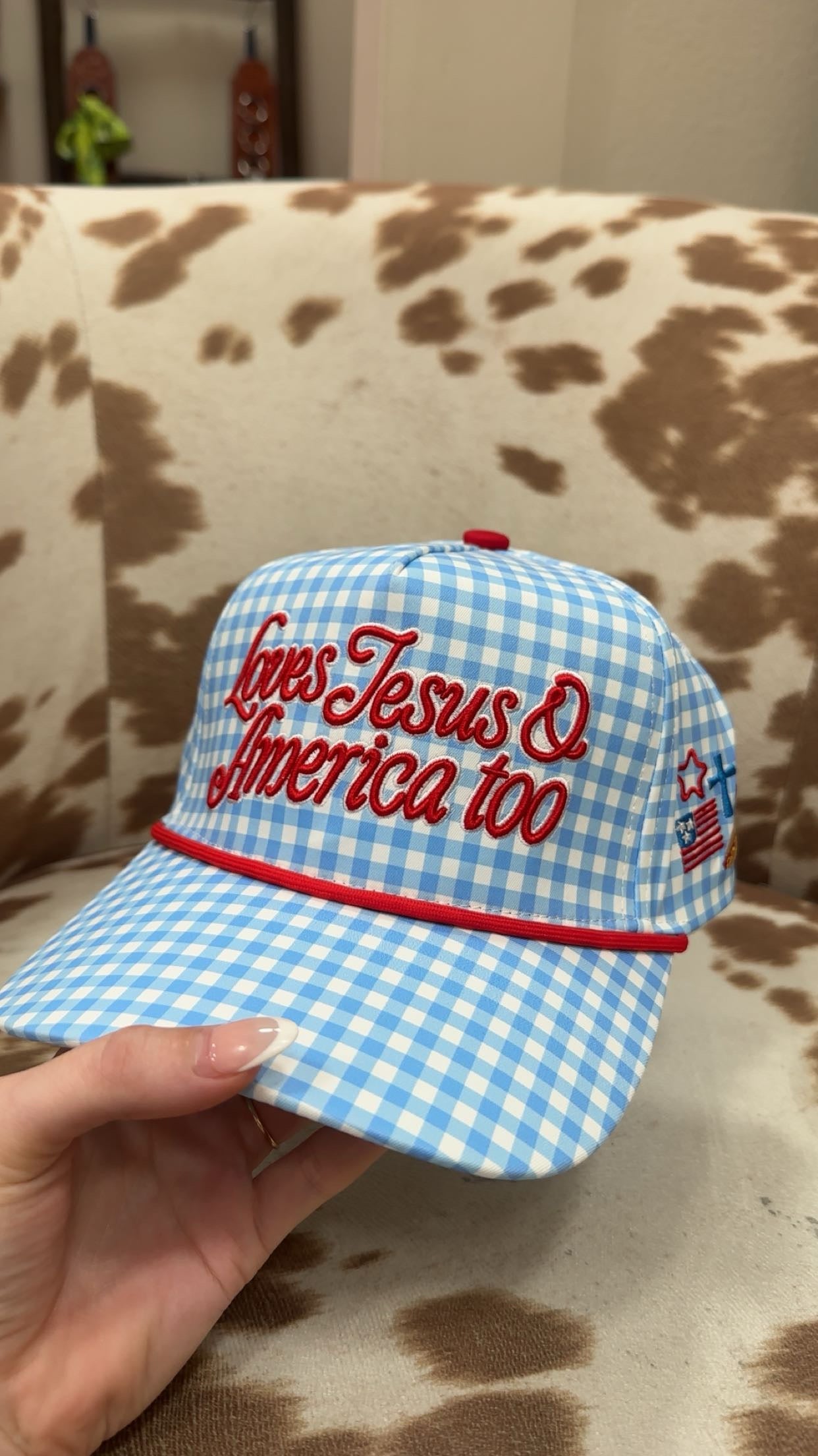 LOVE JESUS & AMERICA TOO HAT
