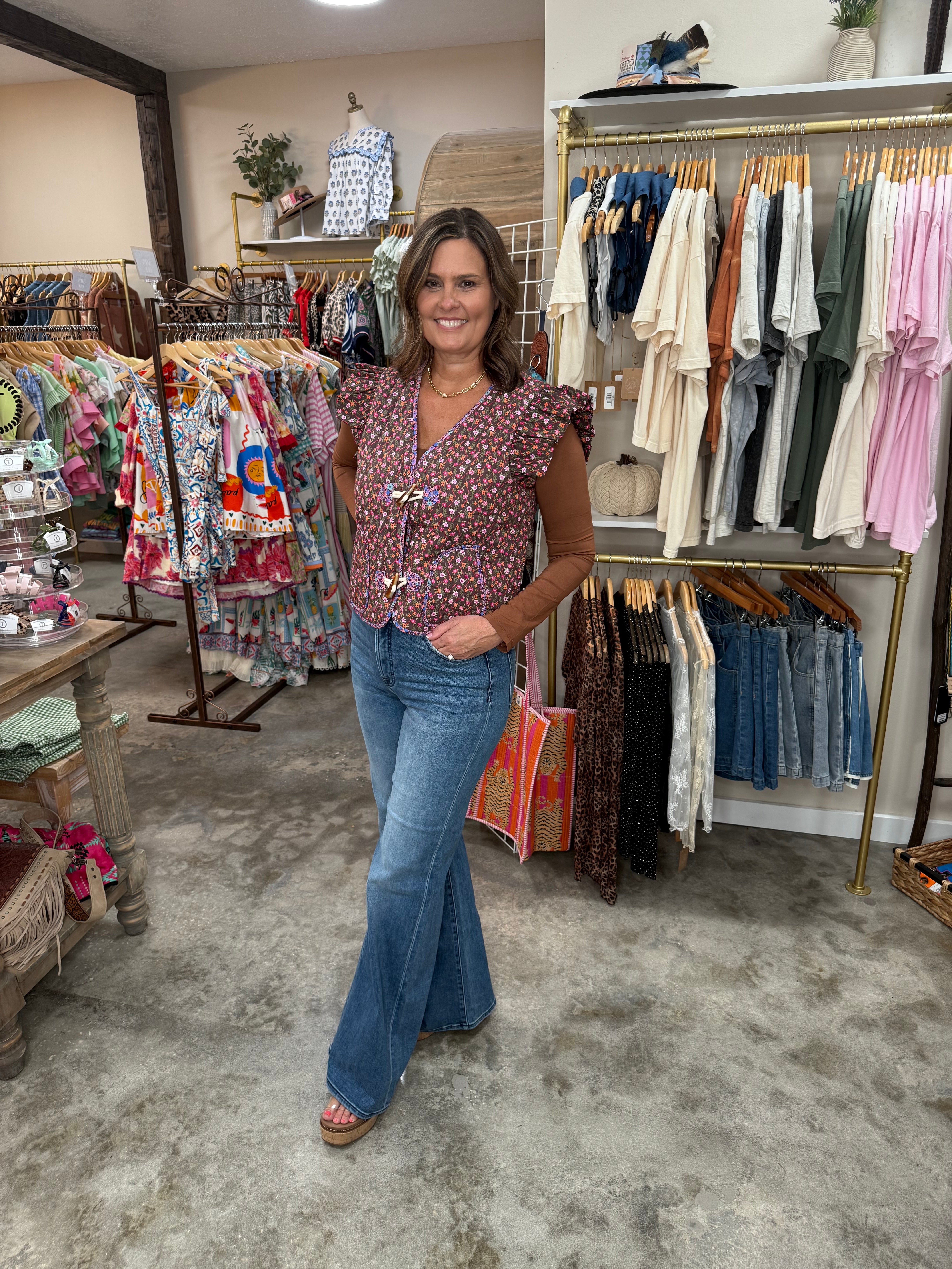 Ditsy Quilted Vest