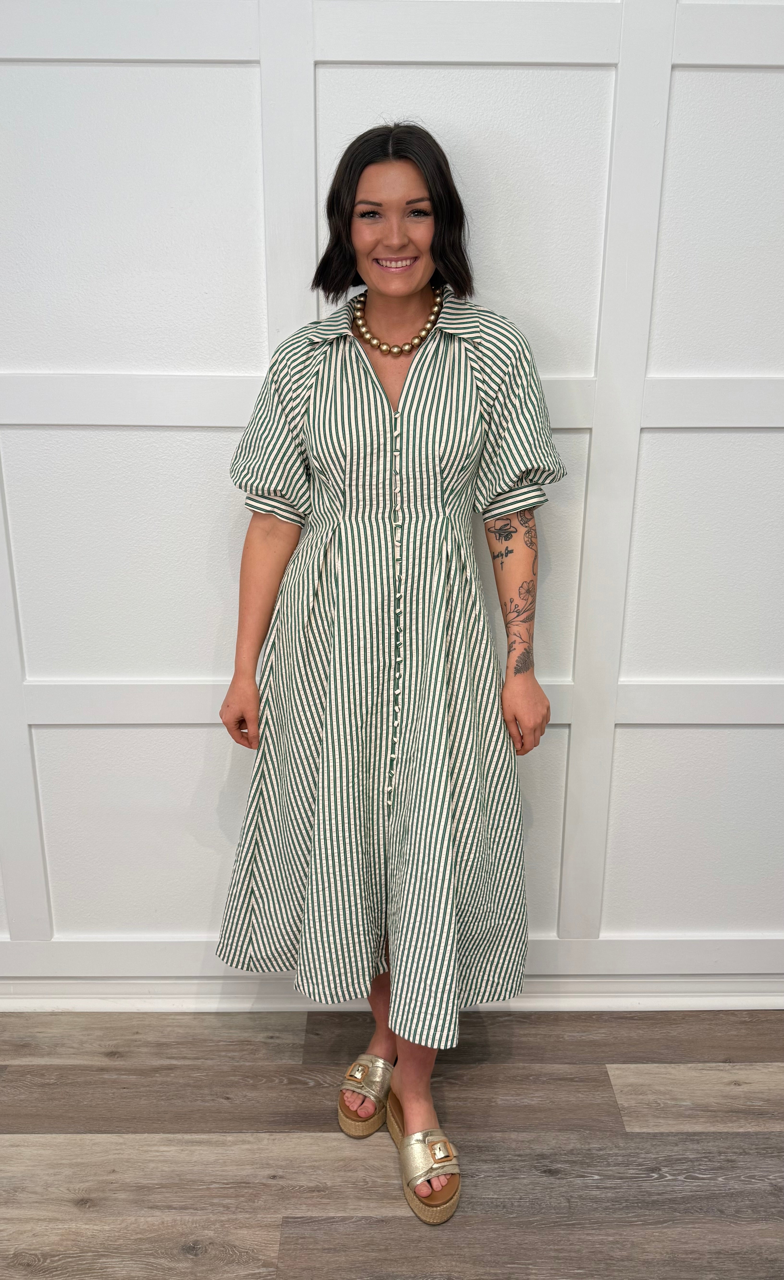 THML the Evergreen Elegance Dress