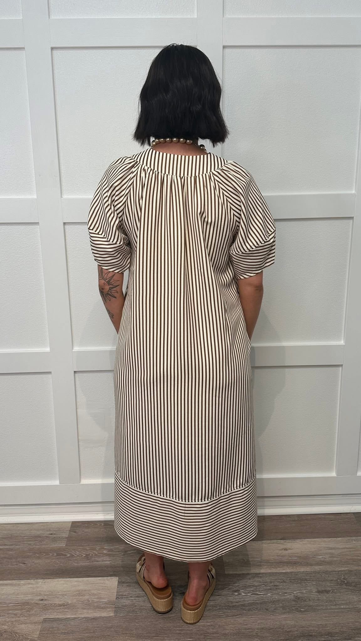 The Canyon Stripe Midi Dress