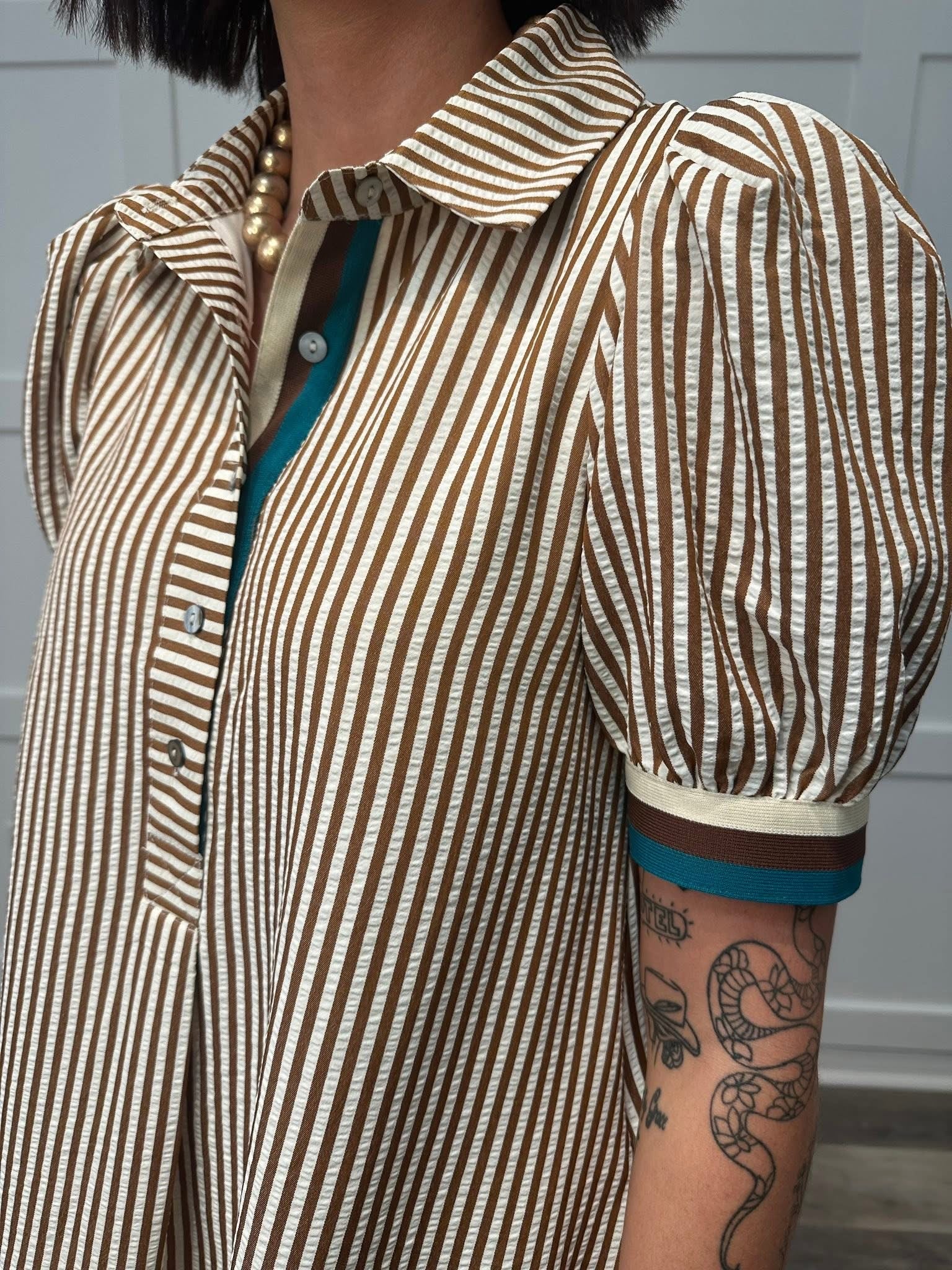 Caramel Stripe Dress