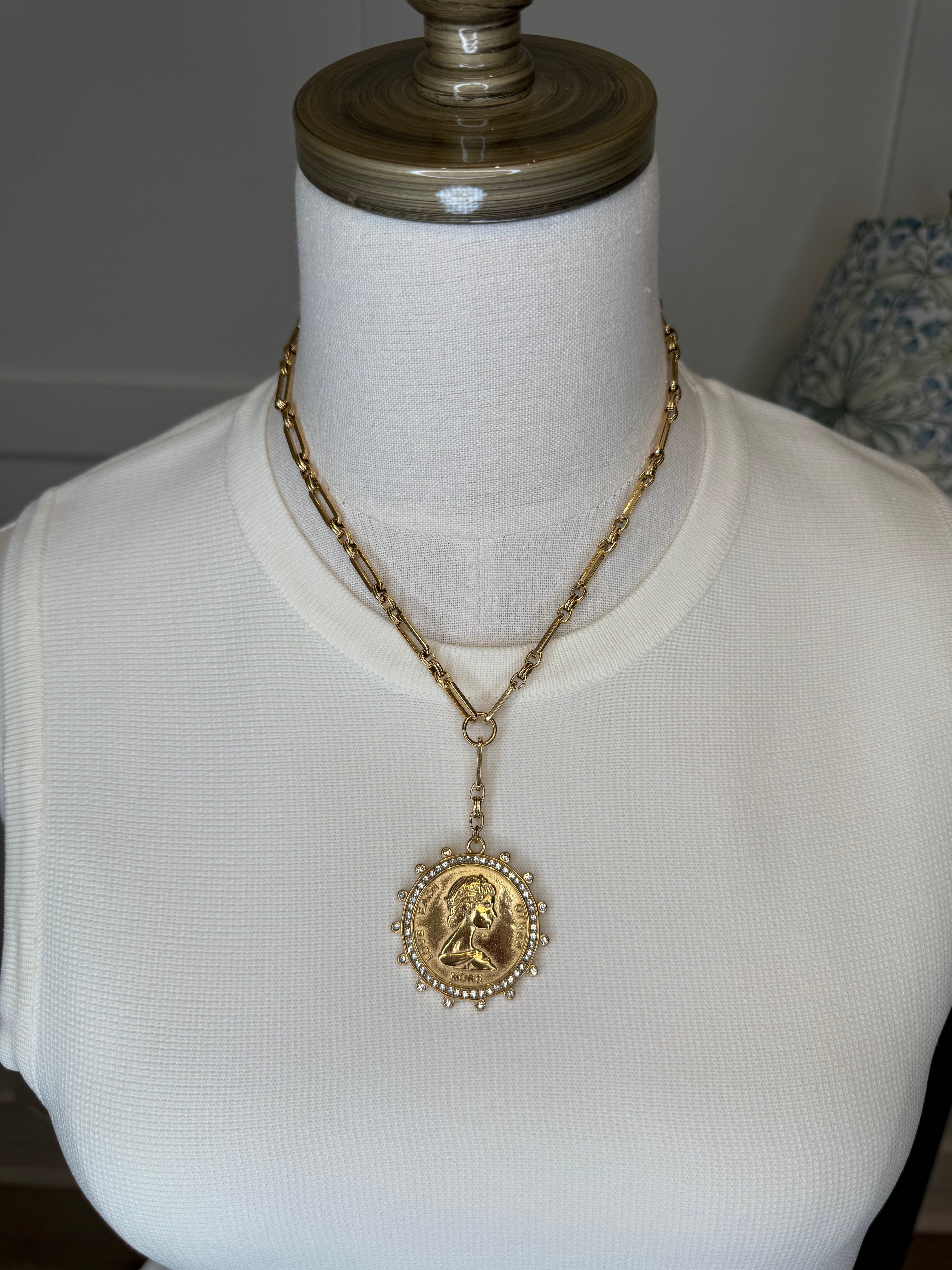 Lariat Coin Necklace