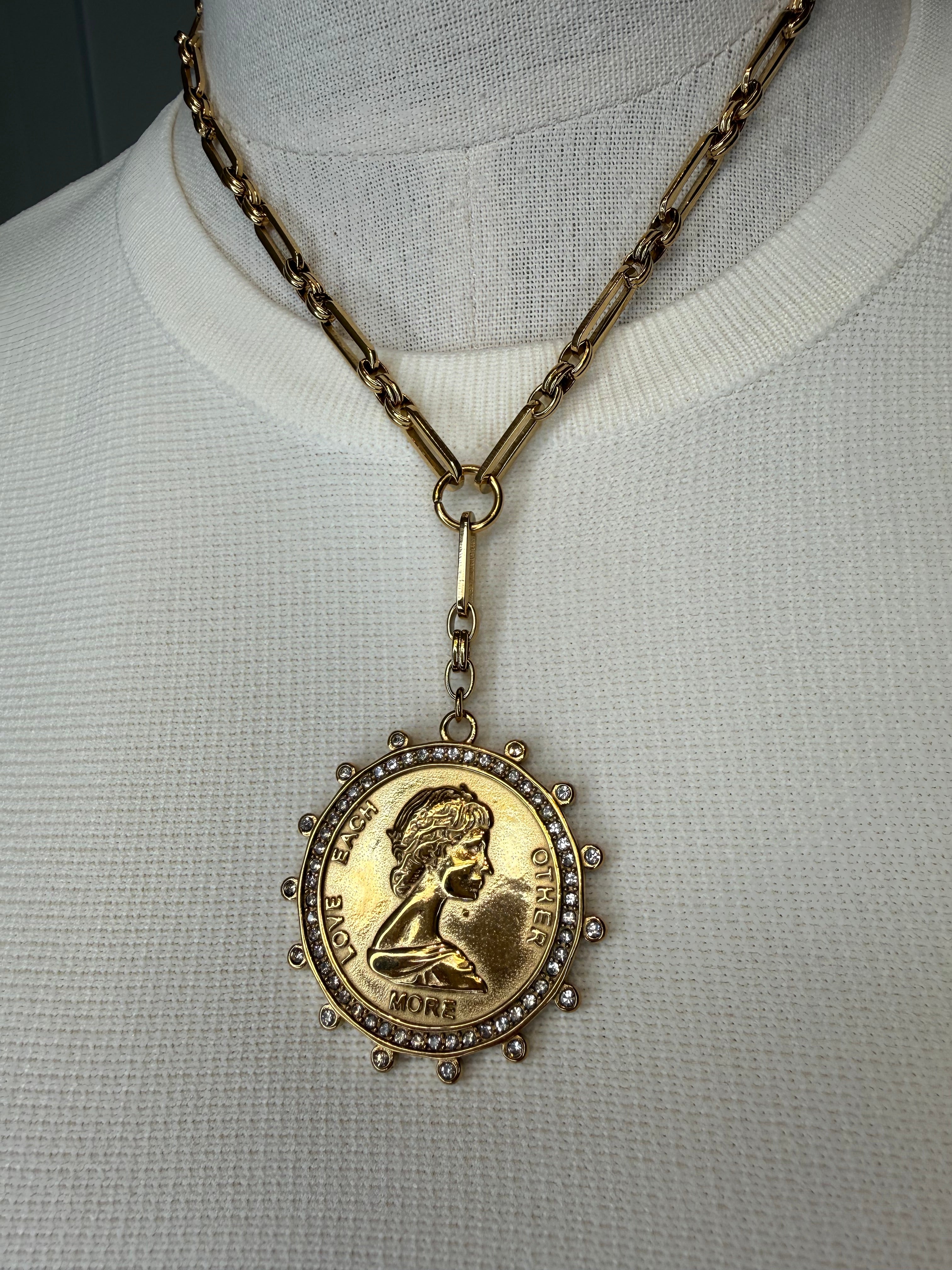 Lariat Coin Necklace