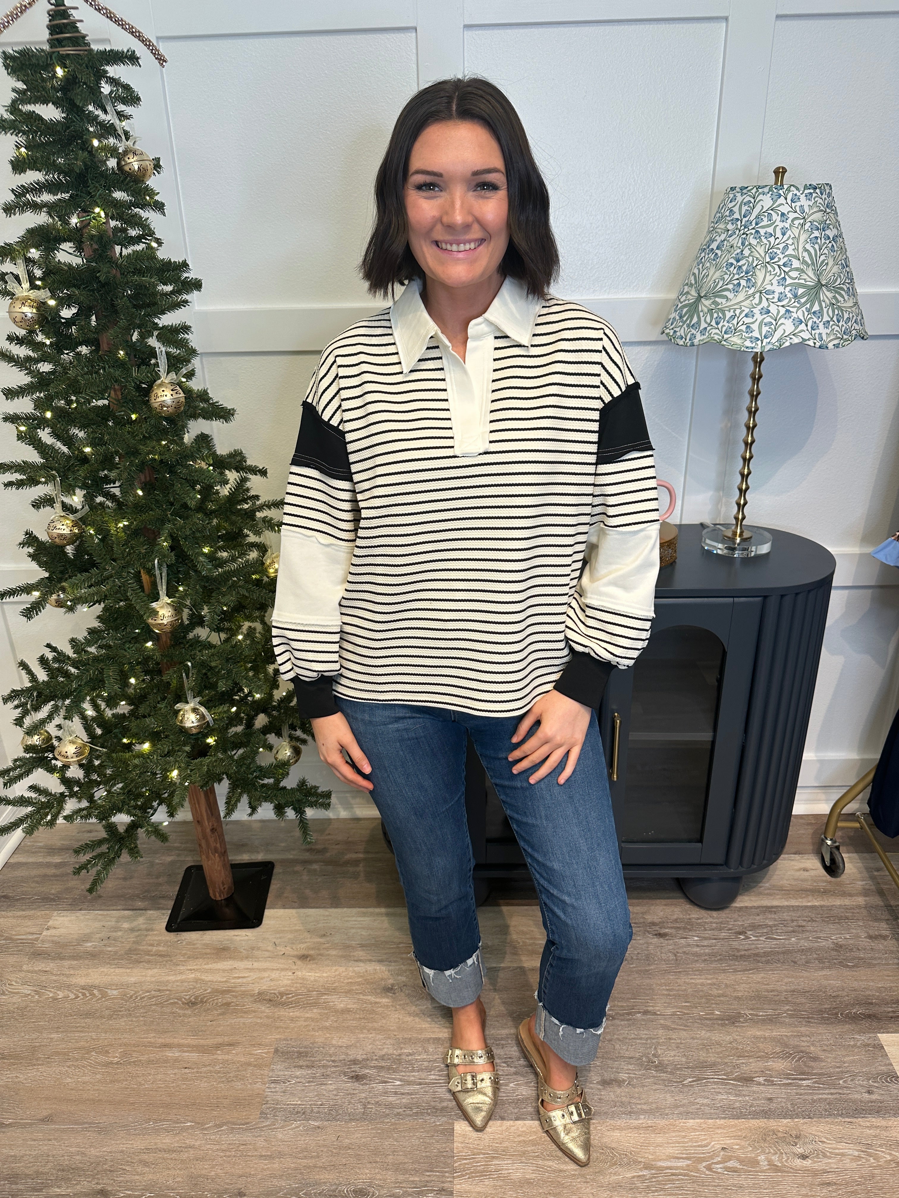 The Charleston Stripe Top