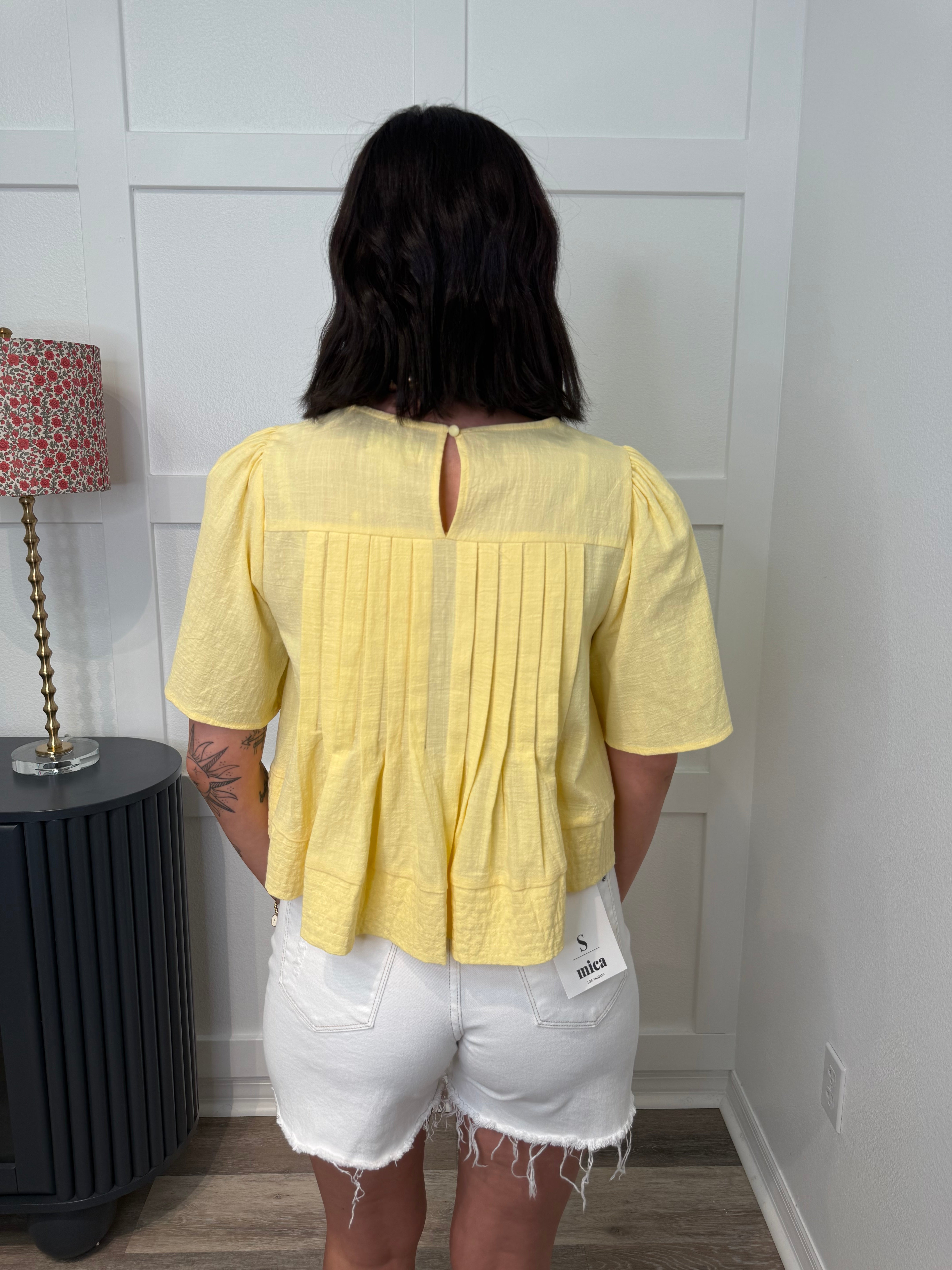 Butter Flutter Sleeve Blouse