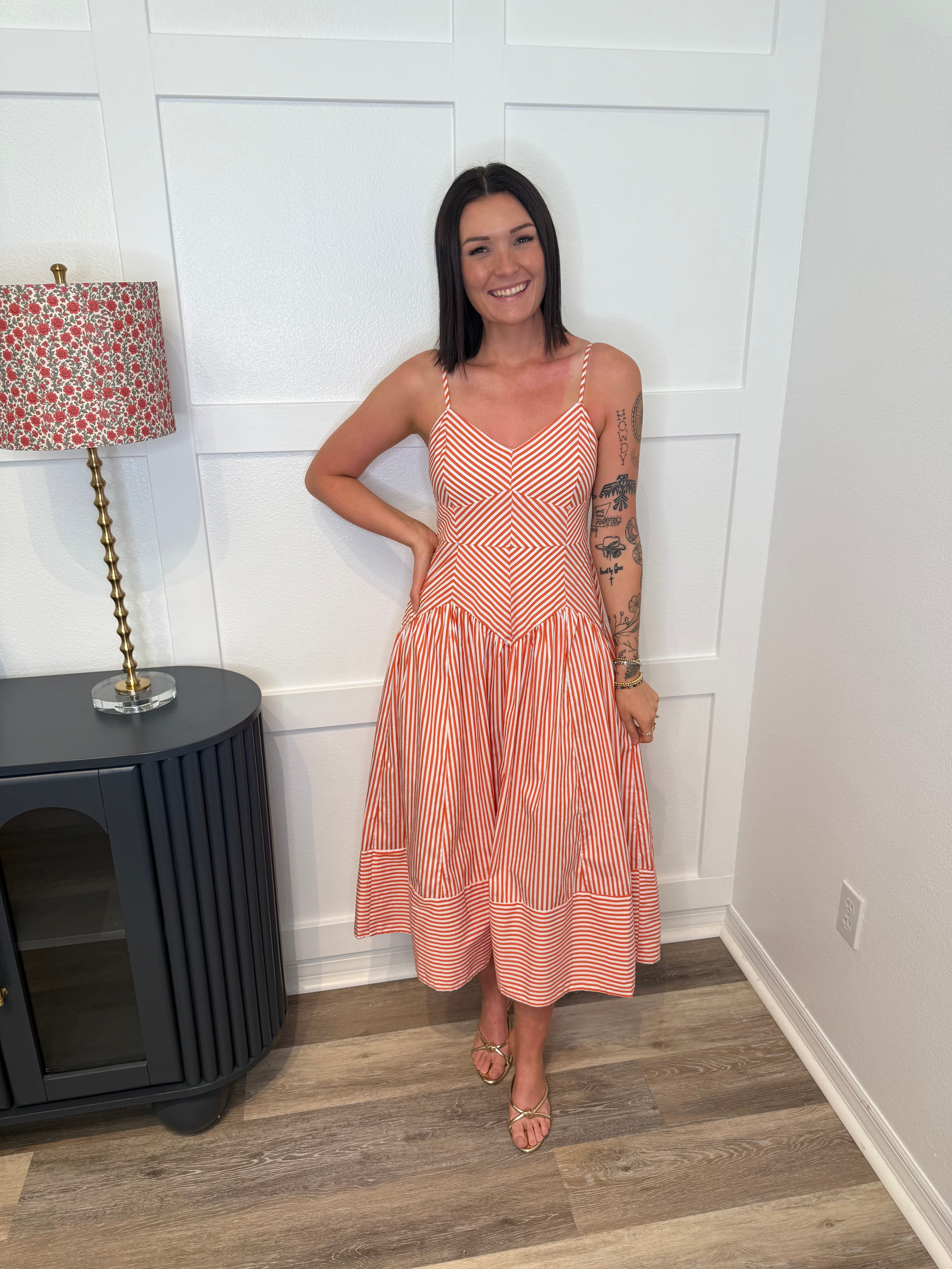 Striped Midi Dress