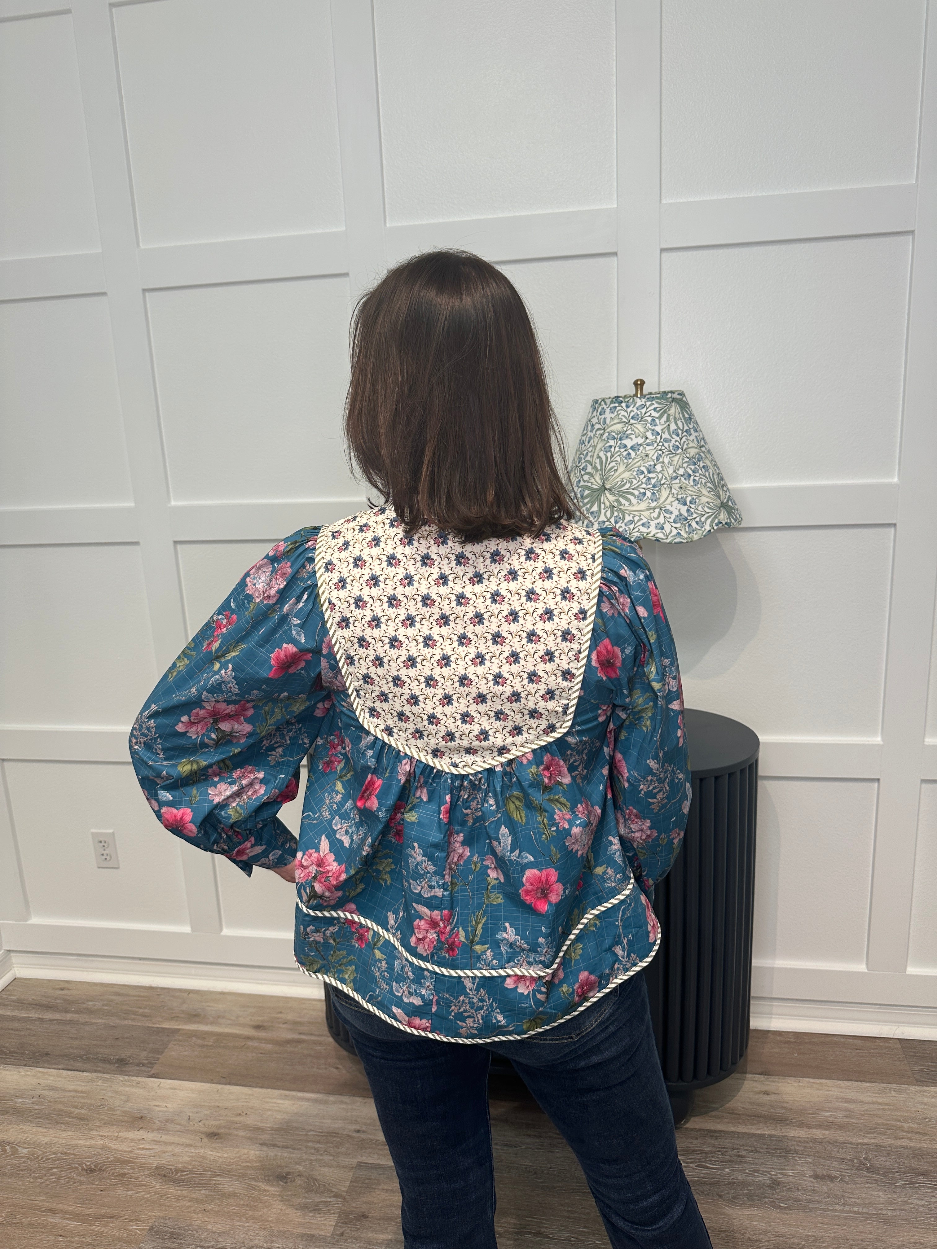 Teal Grace Floral Top