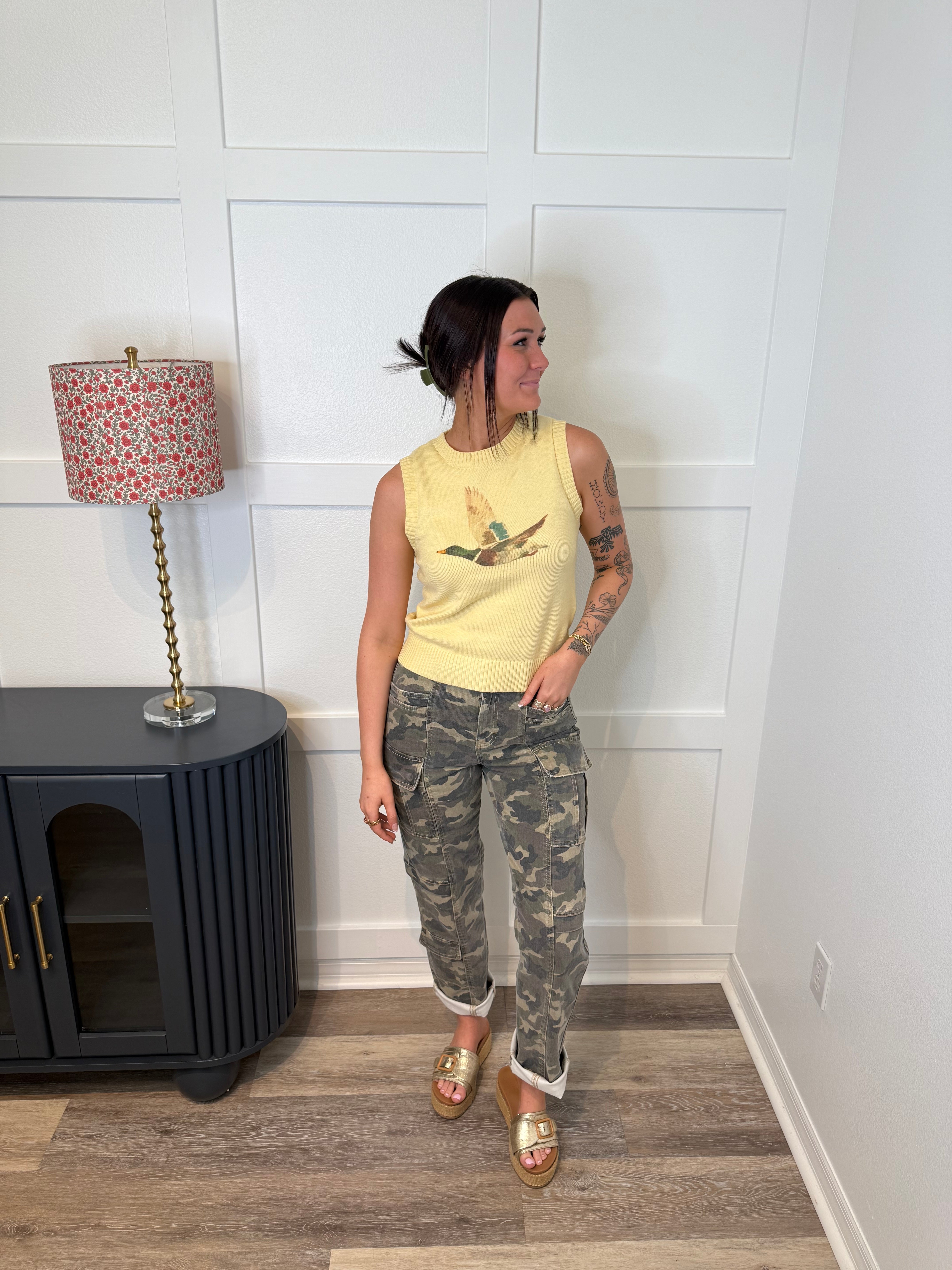 Mallard Sweater Tank Lemon