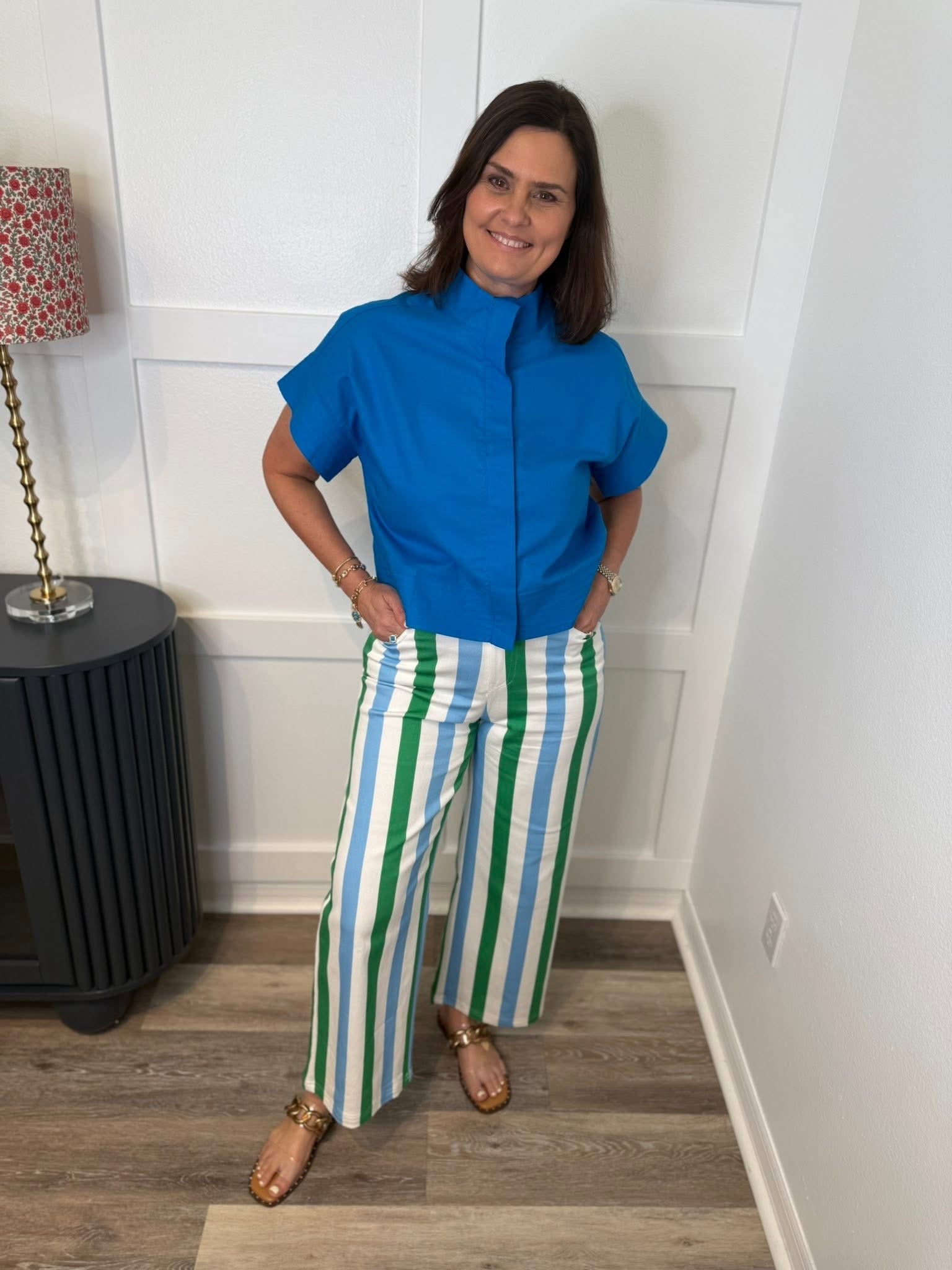 Blue Multie Stripe Pants