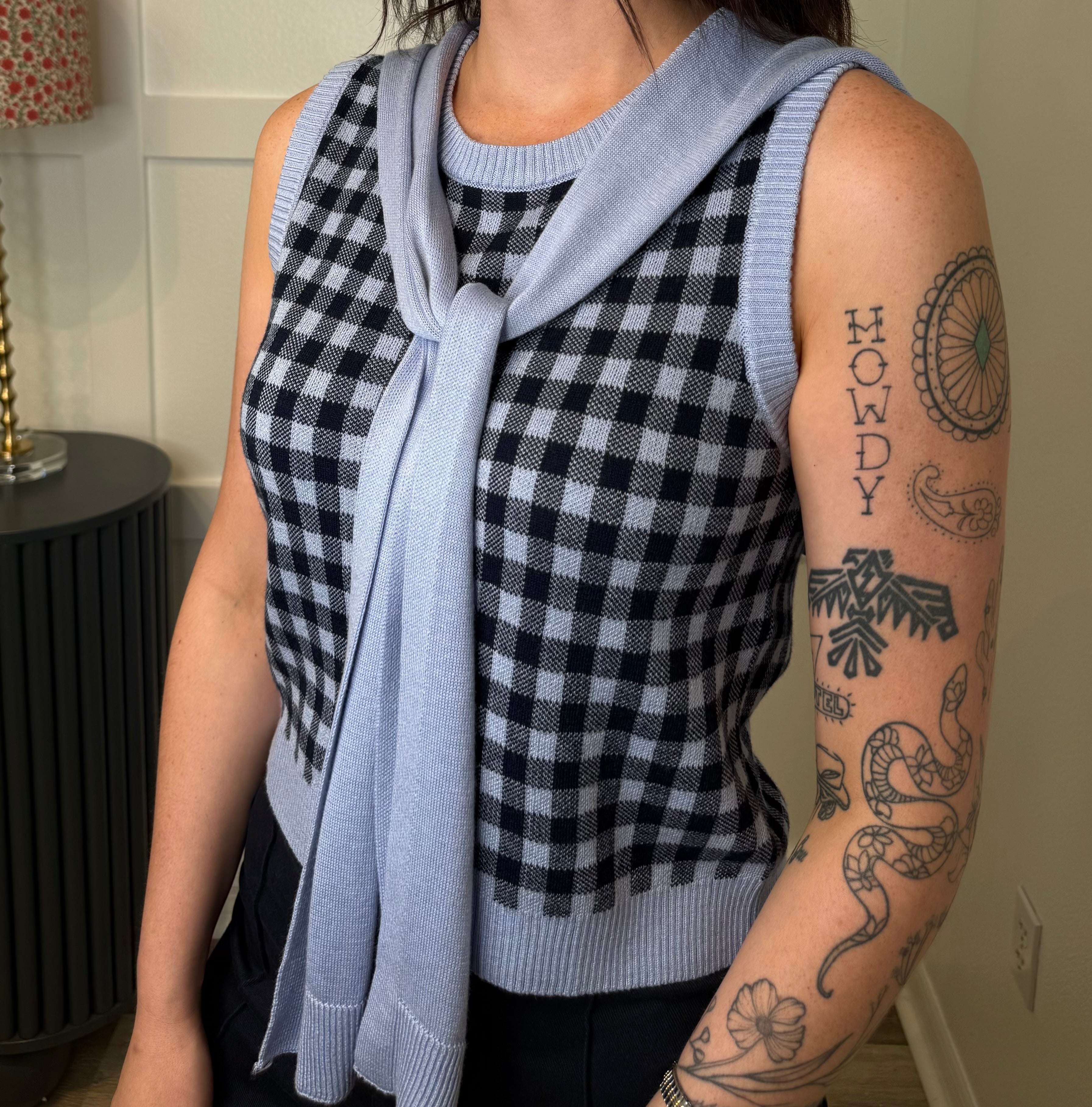 Navy Sleeveless Sweater