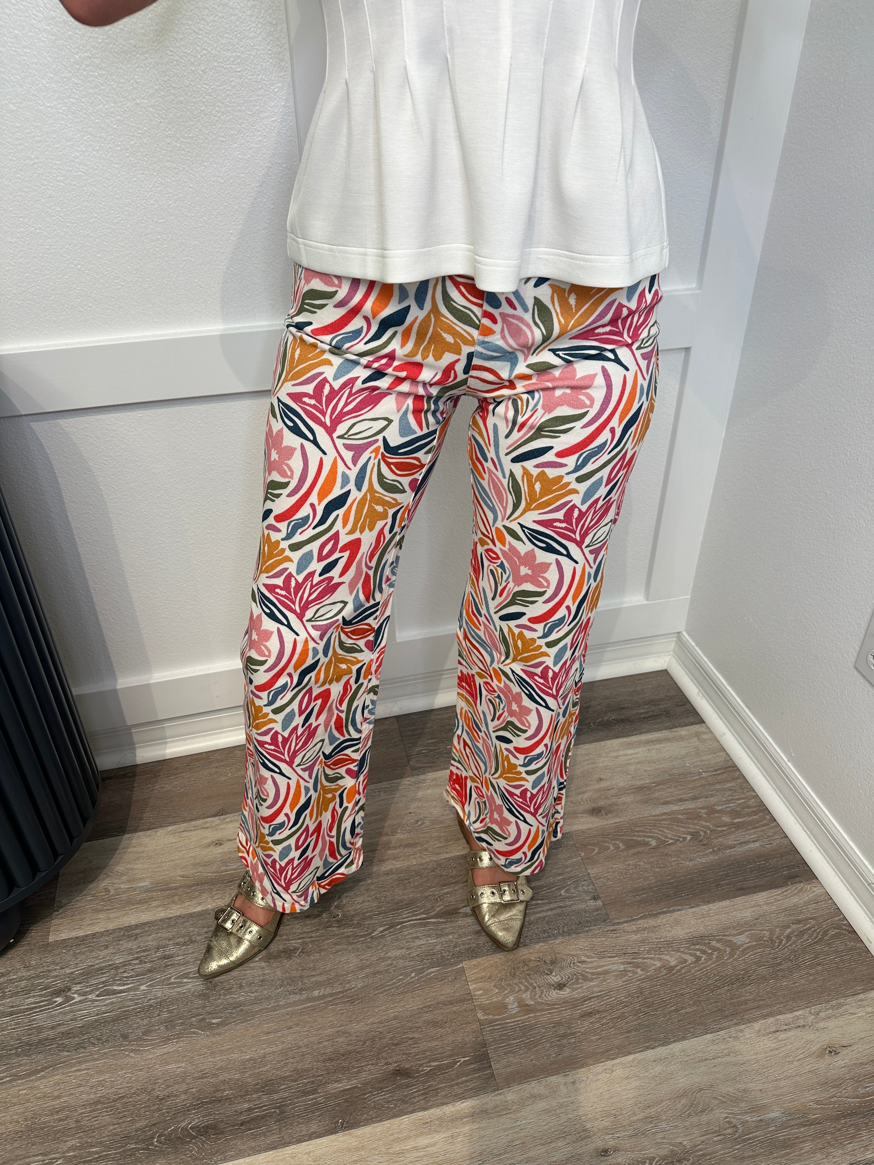 Floral Print Denim