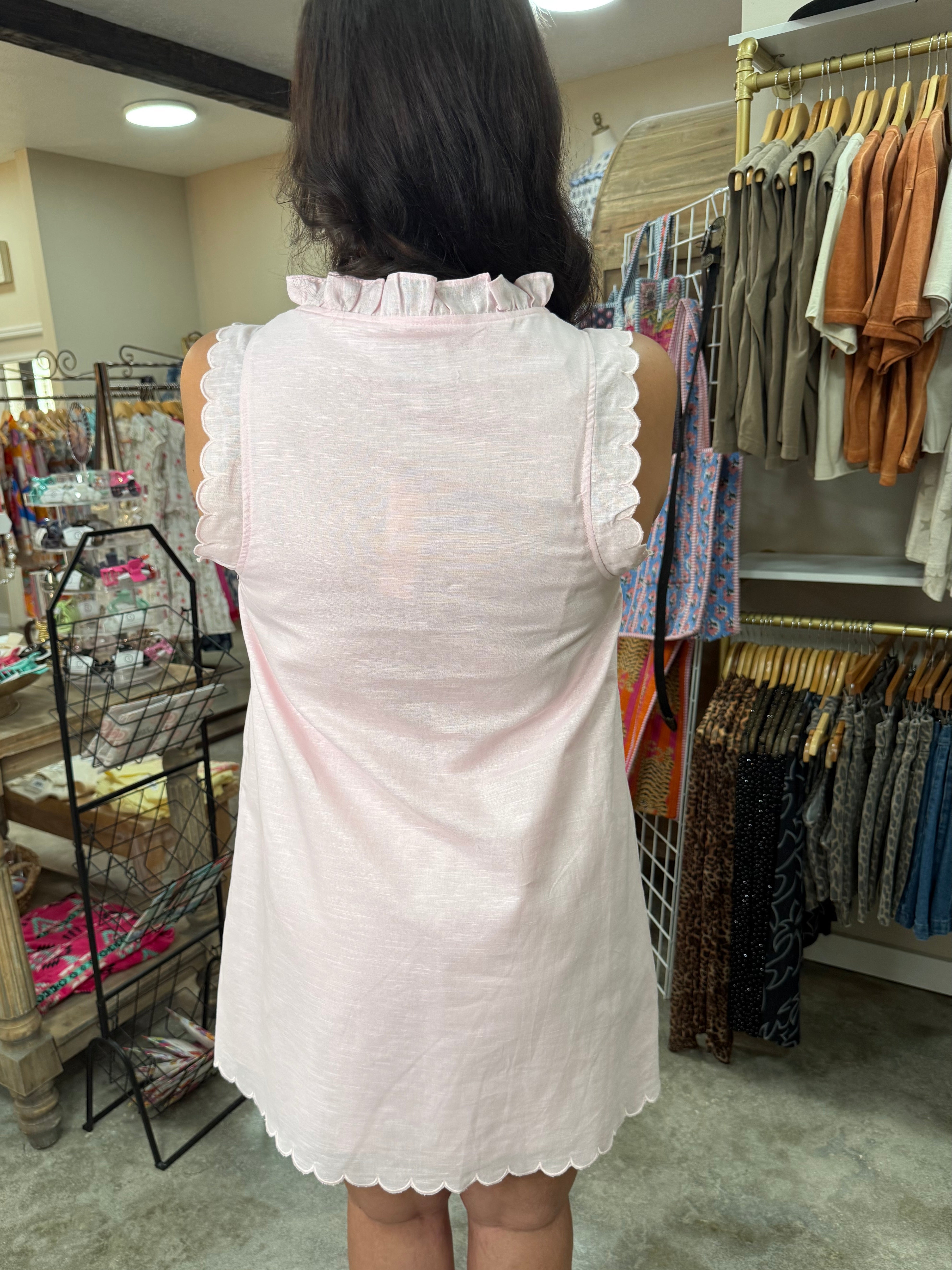Blush Belle Linen Dress