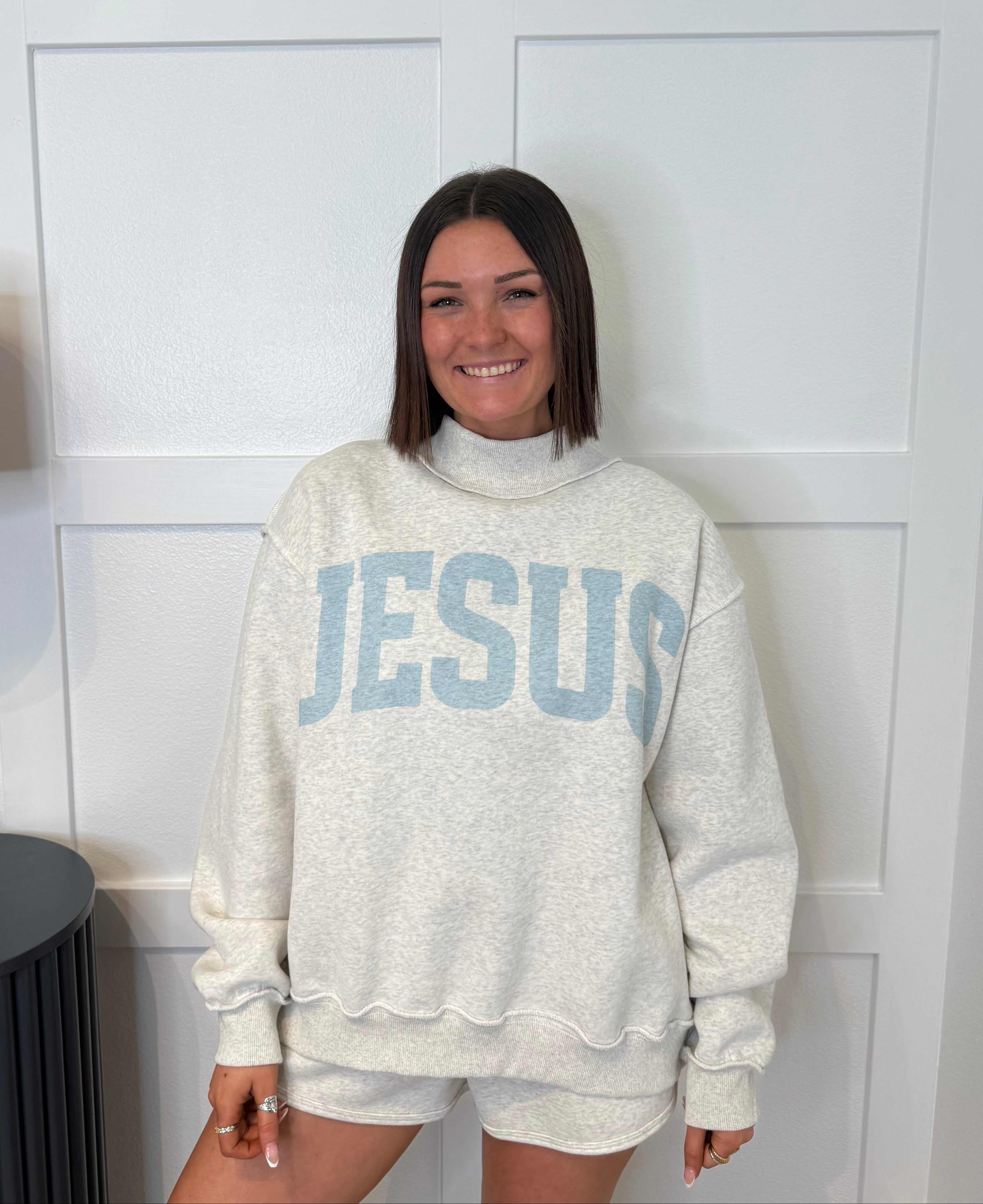 Jesus Reversible Mock Neck