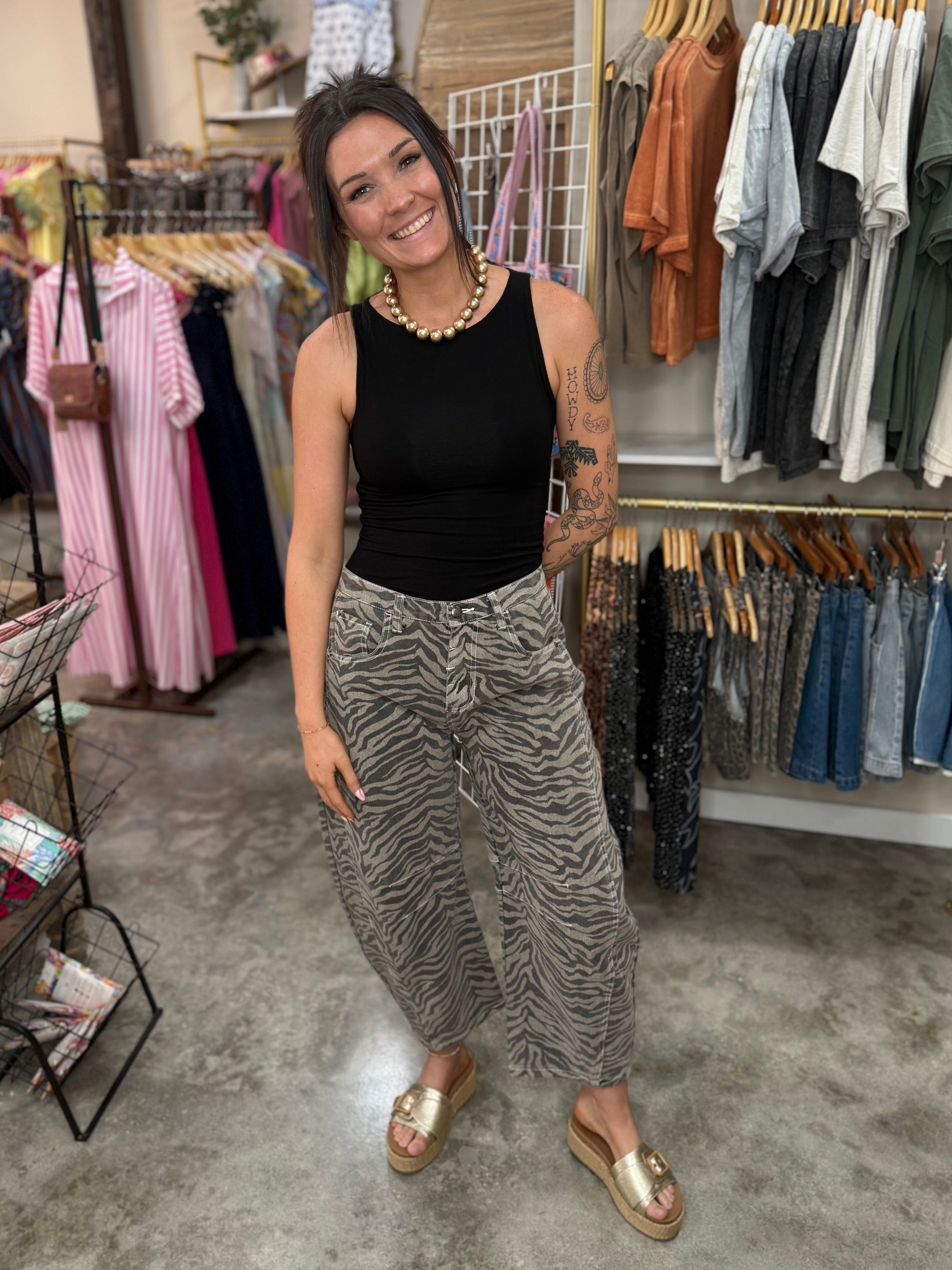 Mocha Wild Barrel Jeans