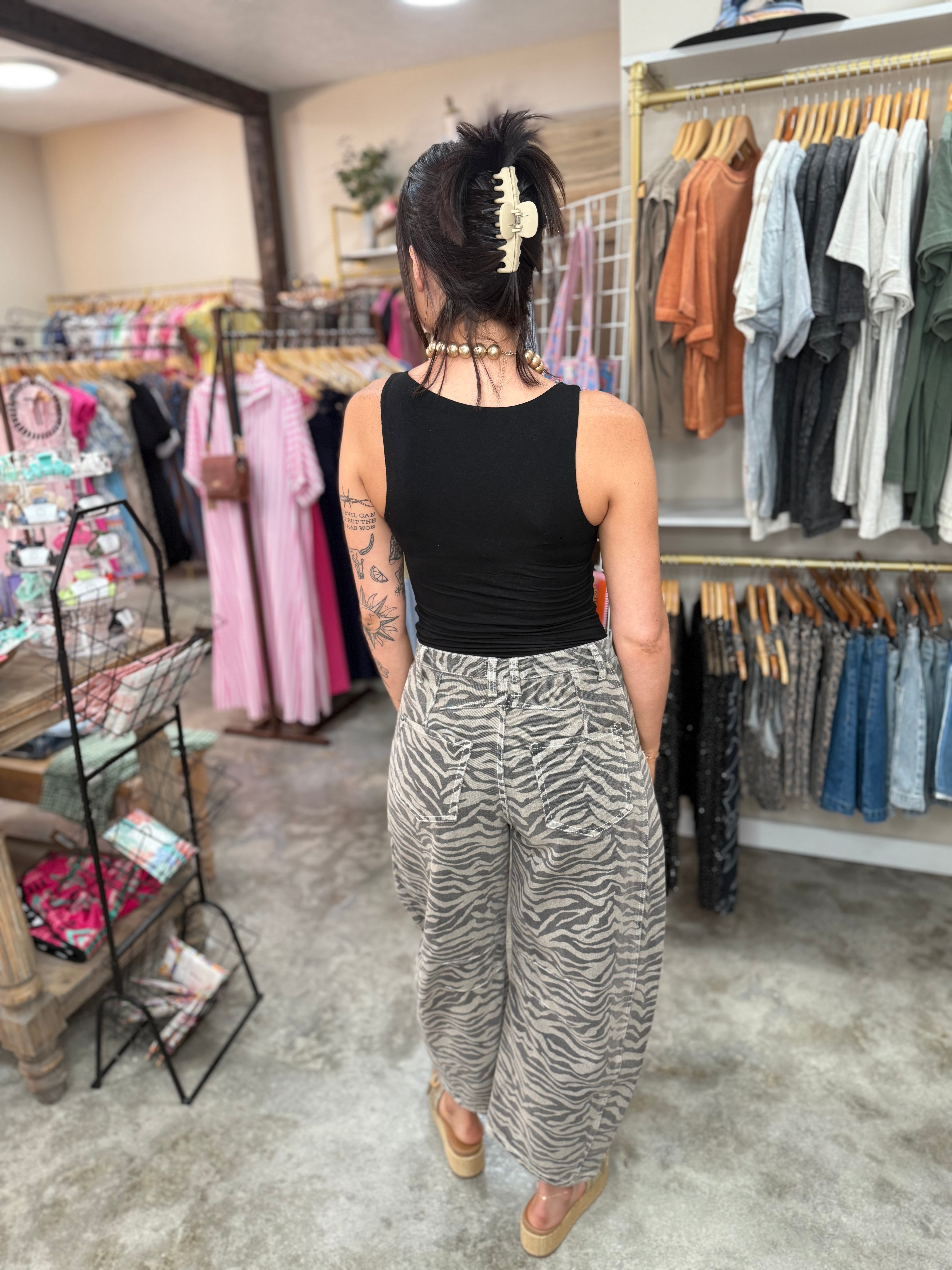Mocha Wild Barrel Jeans