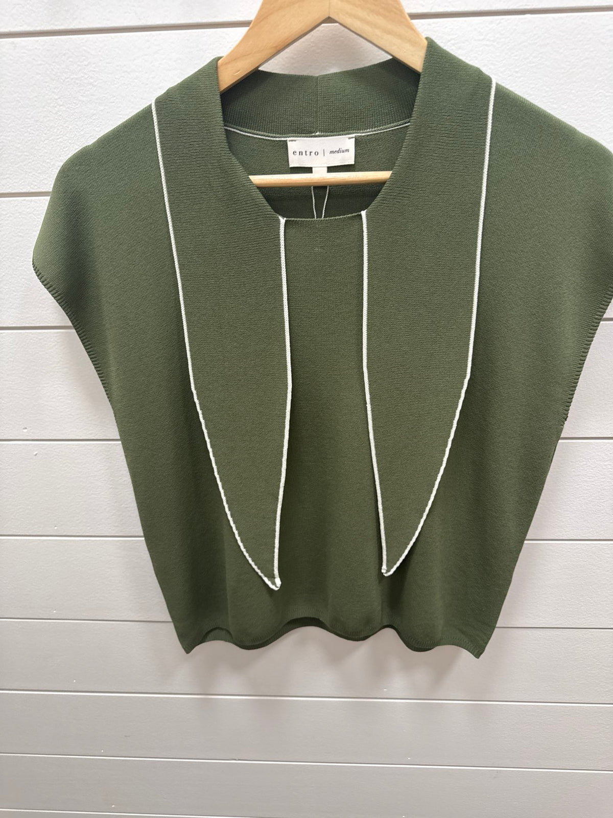 Sleeveless Knit Tie Top